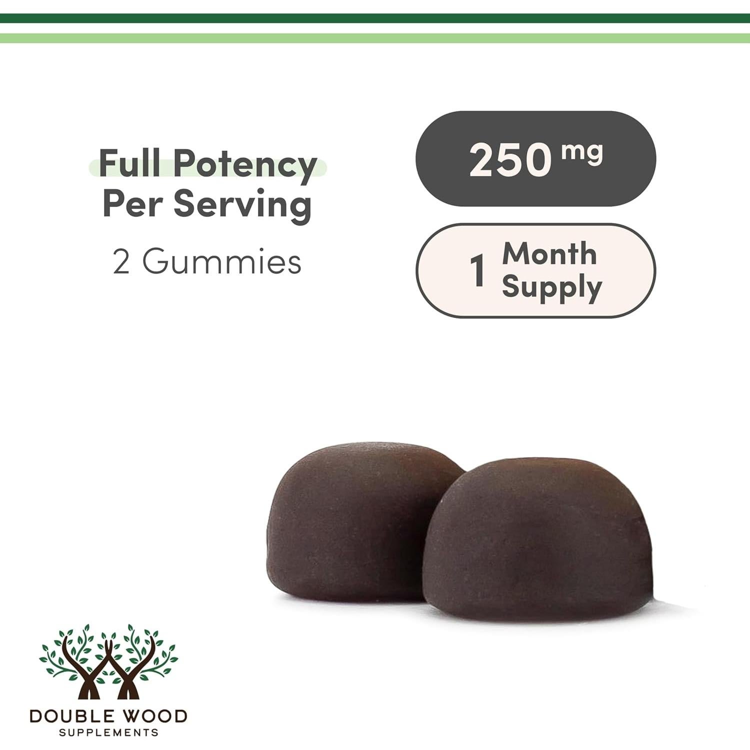 Gominolas de Champiñones Double Wood 60 Unidades 250mg