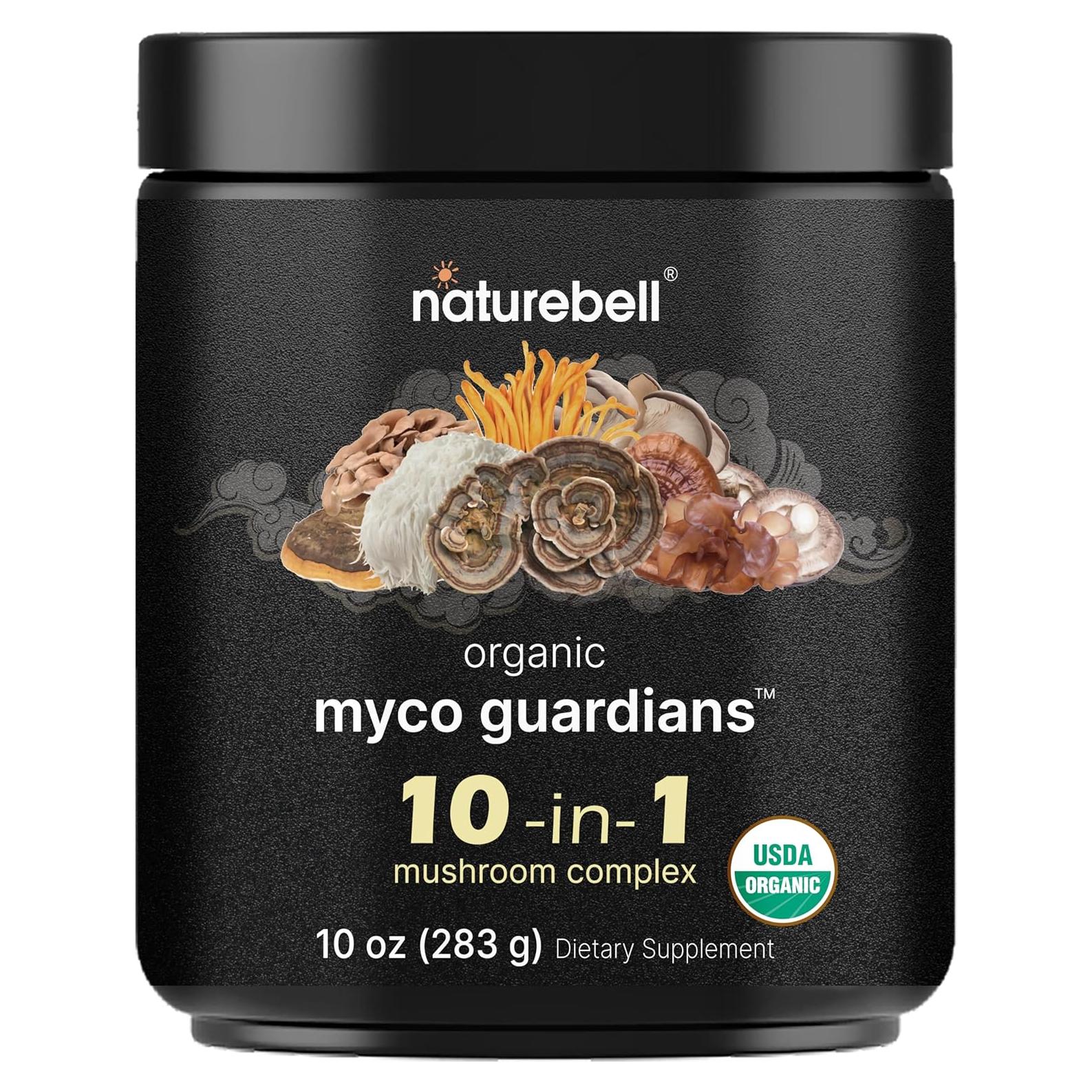 Polvo de Champiñón Orgánico NatureBell 283.5g 10-en-1