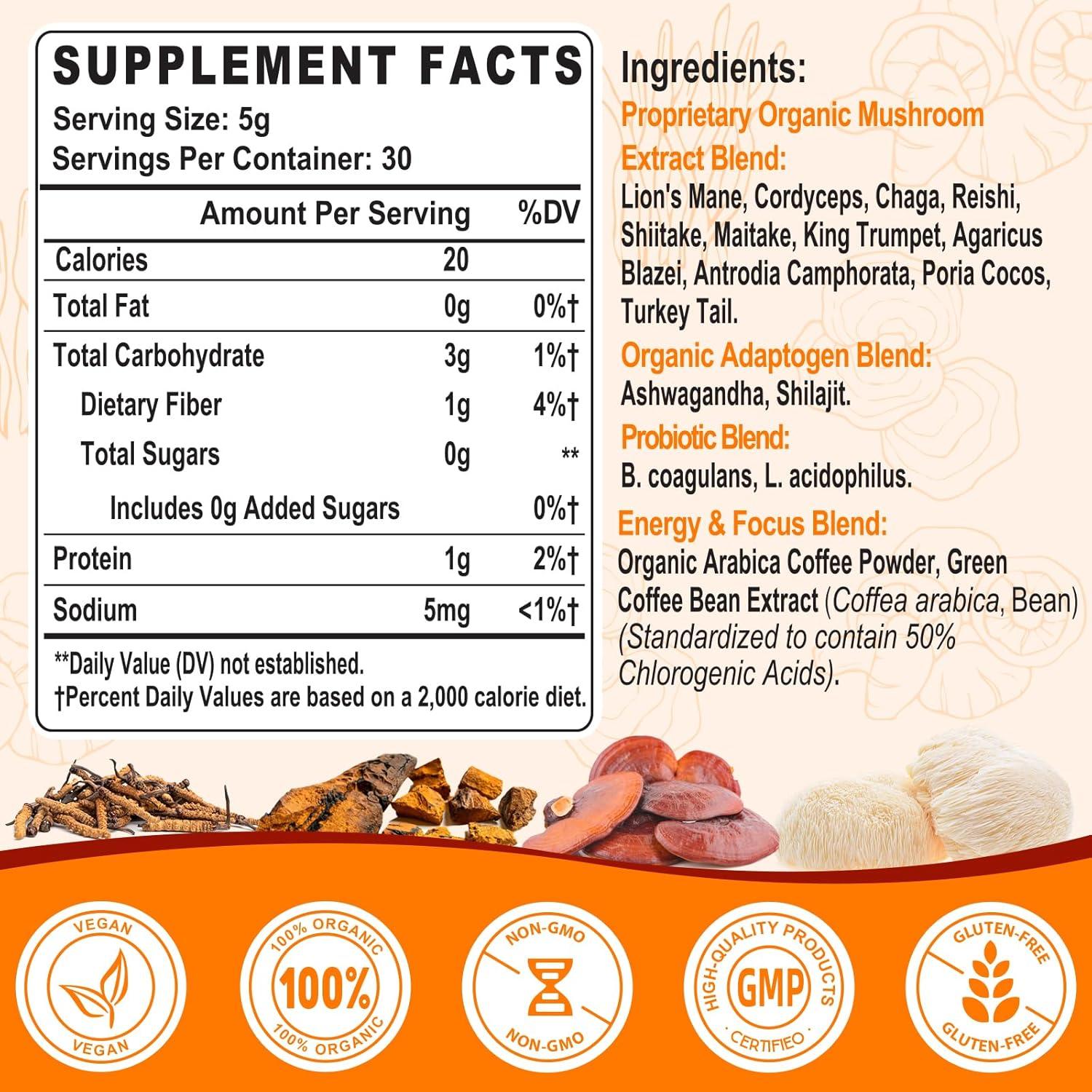 Café de Hongo Orgánico Gomhoreye 150g - 11 Hongos Superalimento