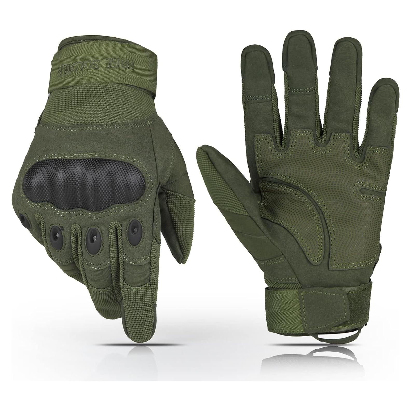 GUANTES TÁCTICOS FREE SOLDIER HOMBRE Negro Dedo Completo