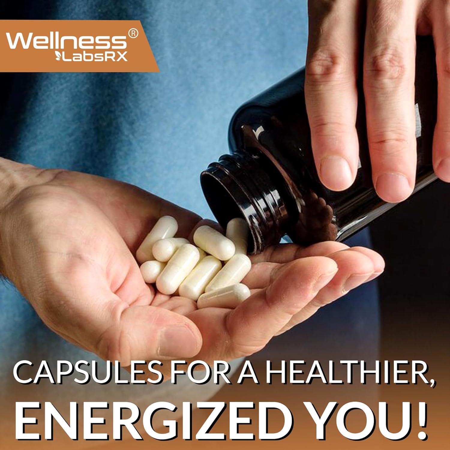 Cápsulas de Champiñón WellnessLabsRx 1000mg 120 Conteo