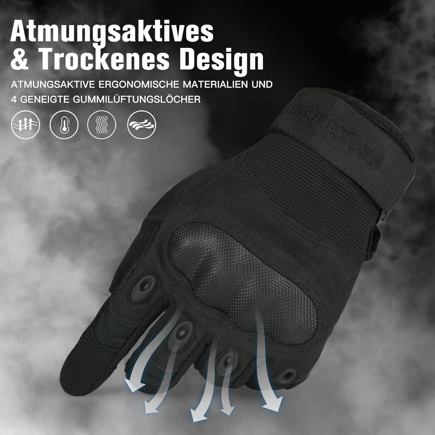 Guantes Outdoor Free Soldier para Hombres - Negros, Protección
