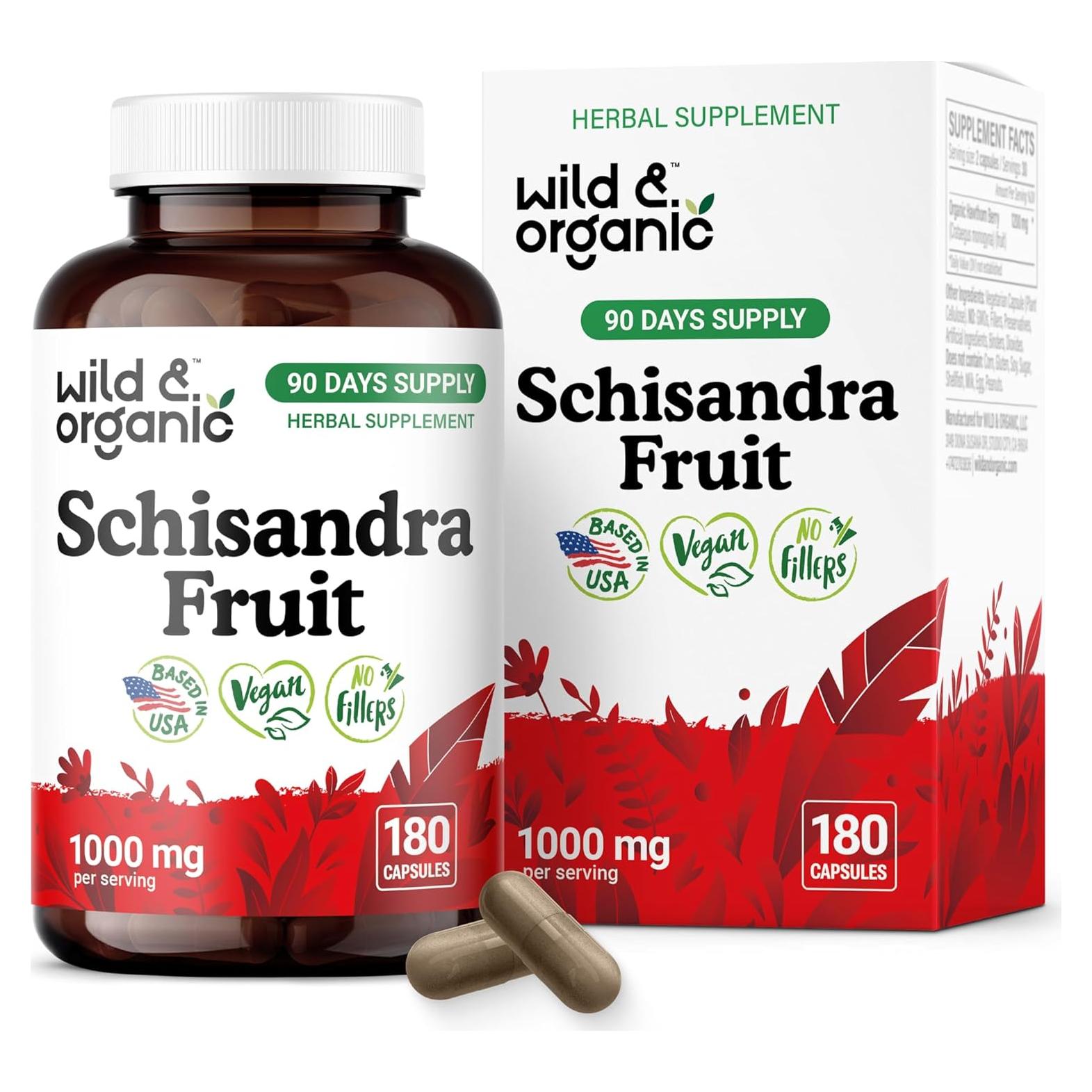 Cápsulas de Schisandra Silvestre Orgánica 180 Caps - Apoyo a la Calma