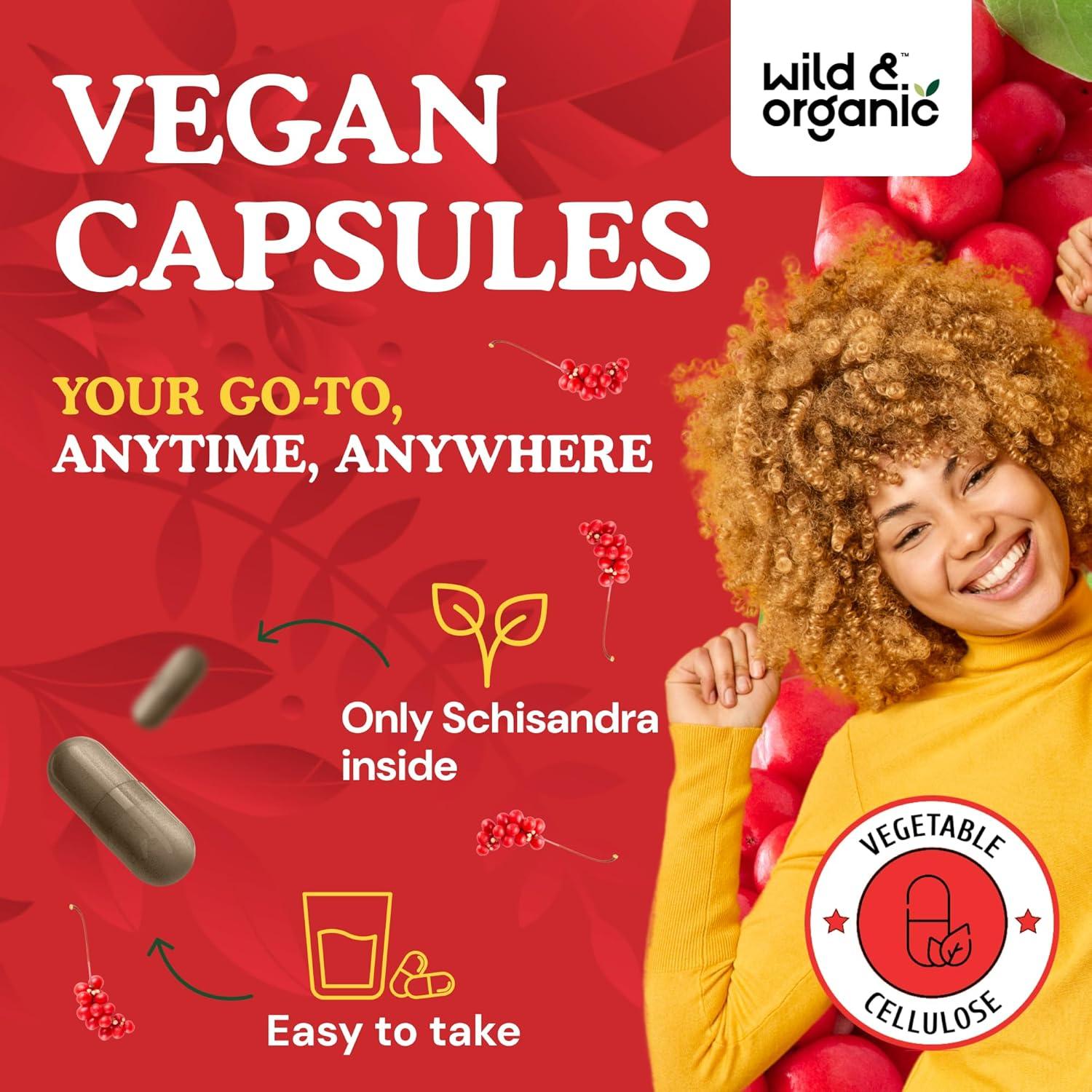 Cápsulas de Schisandra Silvestre Orgánica 180 Caps - Apoyo a la Calma