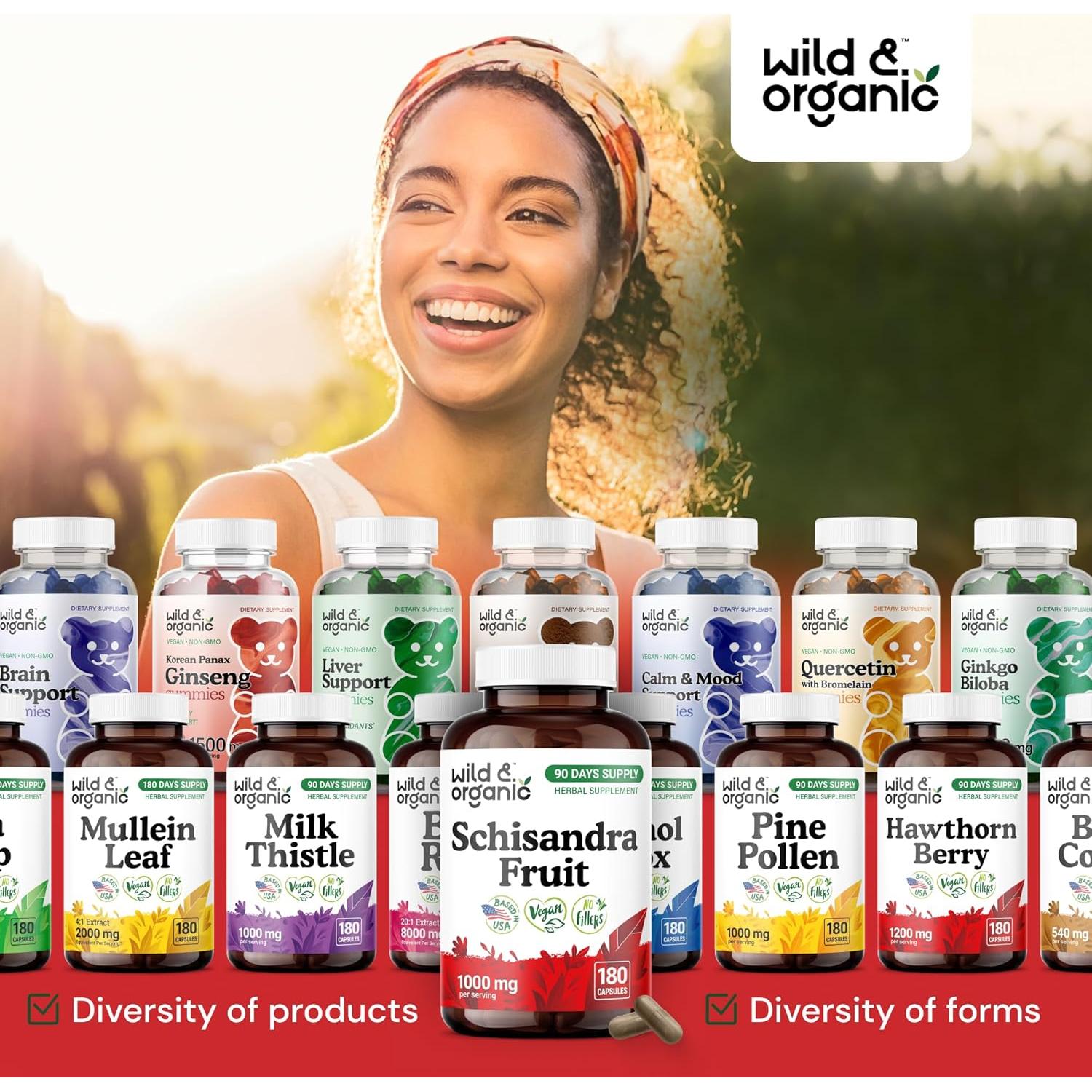 Cápsulas de Schisandra Silvestre Orgánica 180 Caps - Apoyo a la Calma