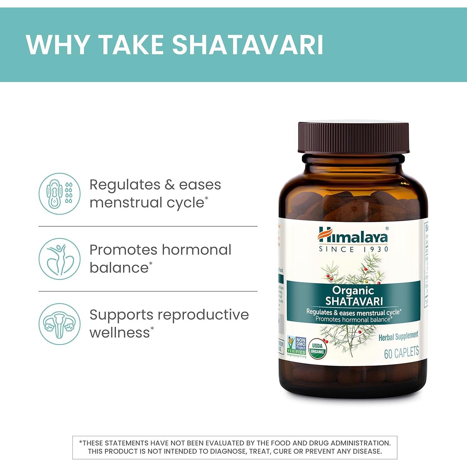 Himalaya Shatavari Orgánico 1300 mg 60 Comprimidos Salud Mujer