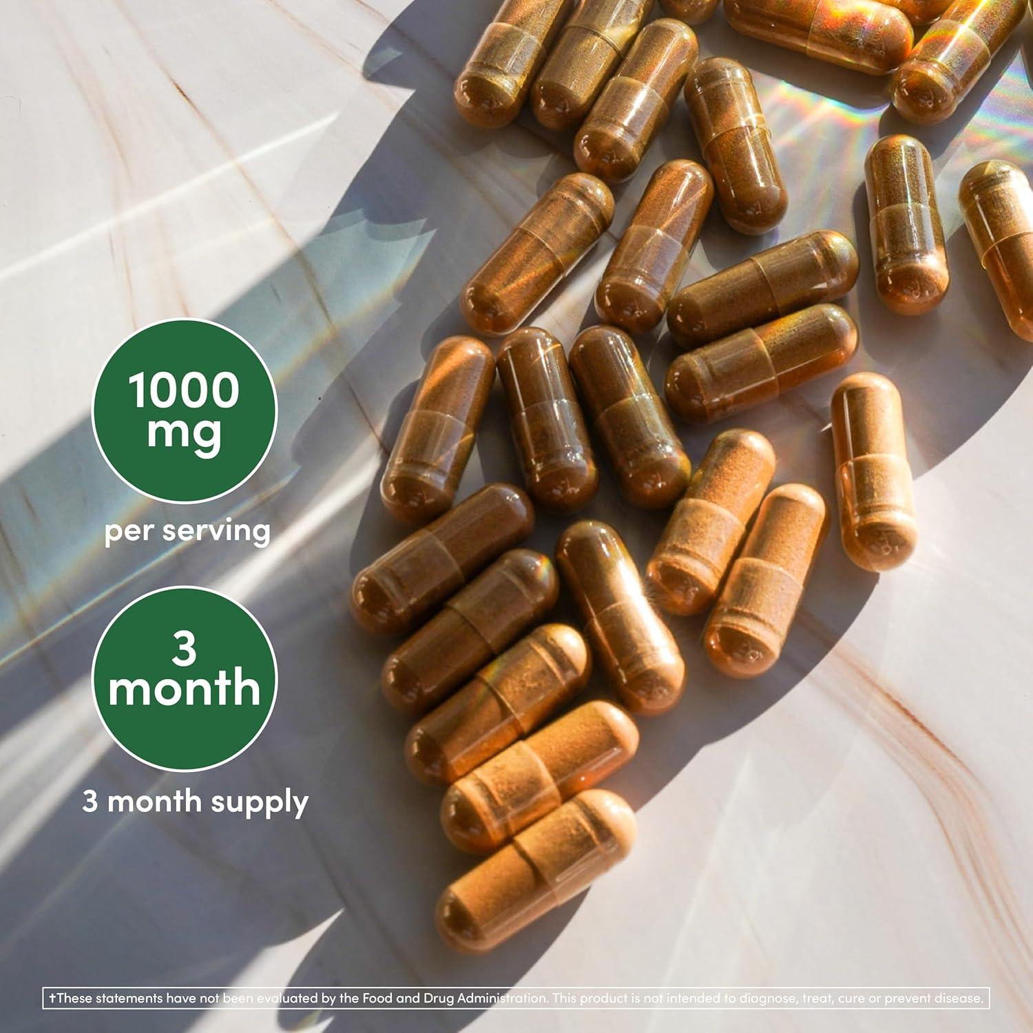 Cápsulas de Shatavari Orgánico Double Wood - 1000mg, 180 Unidades