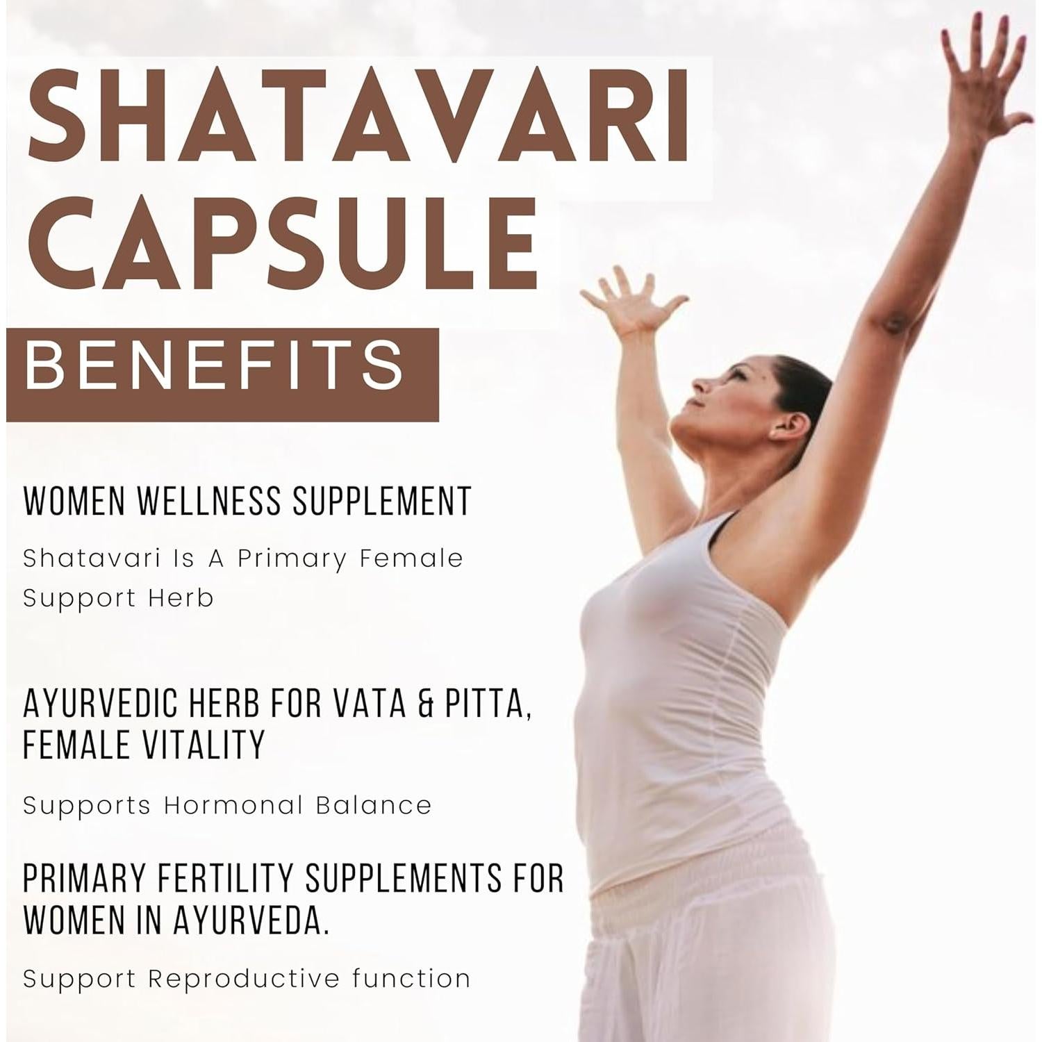 Cápsulas de Shatavari 1000mg Hebhac Herbs Orgánico 90 Unidades