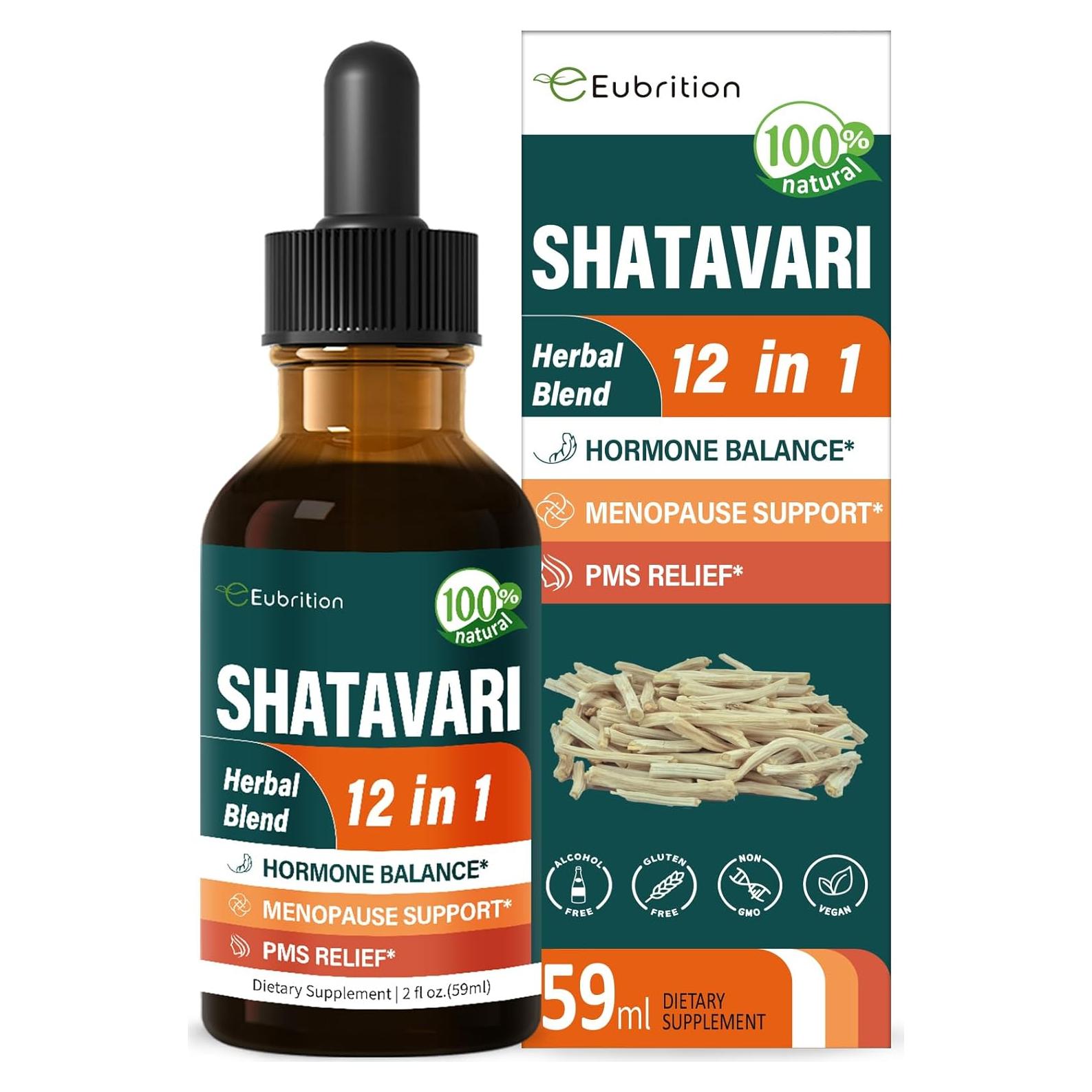 Gotas de Shatavari Eubrition 59ml - Apoyo Menopausia y PMS