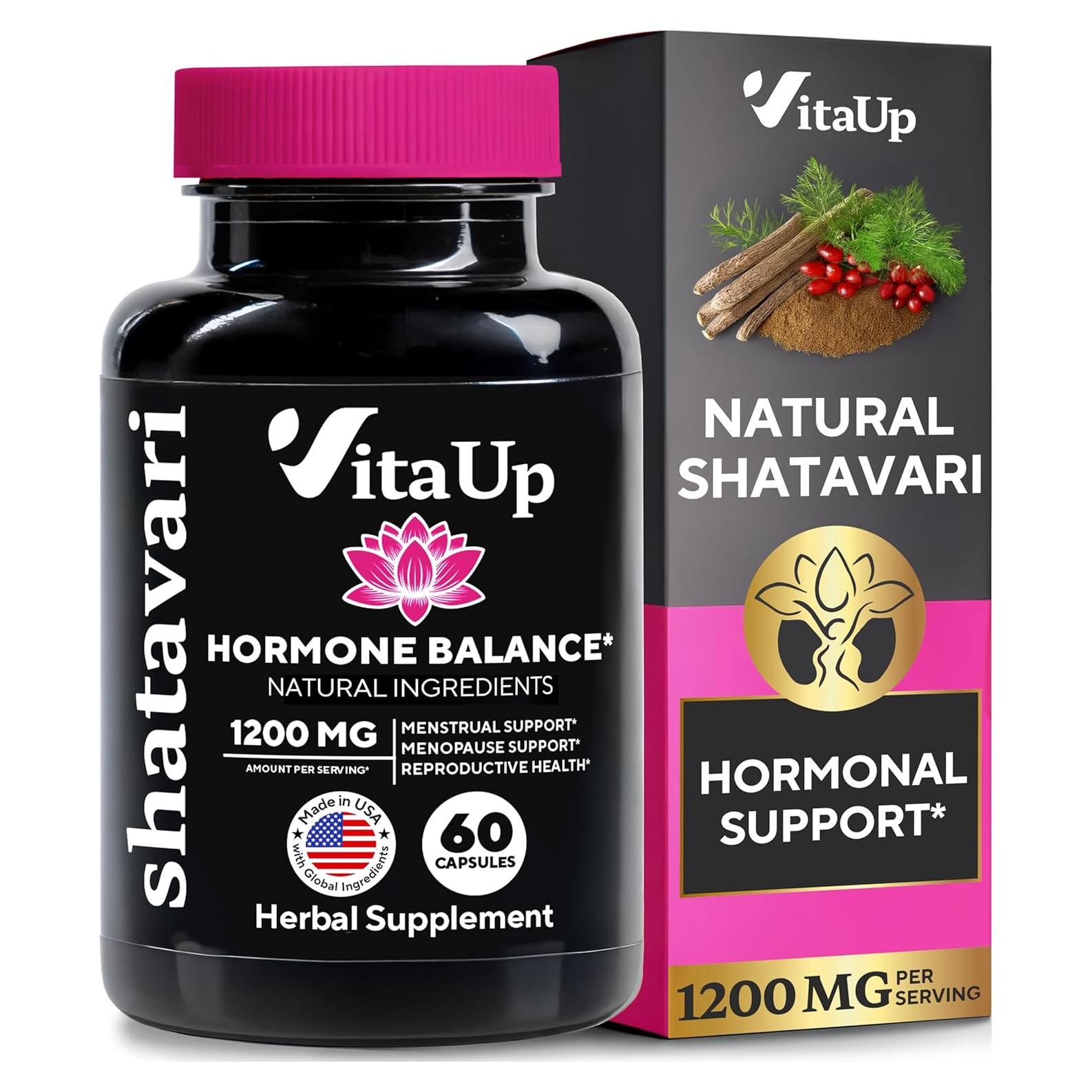 Cápsulas de Shatavari VitaUp 1200mg - 60 Veganas para Mujeres