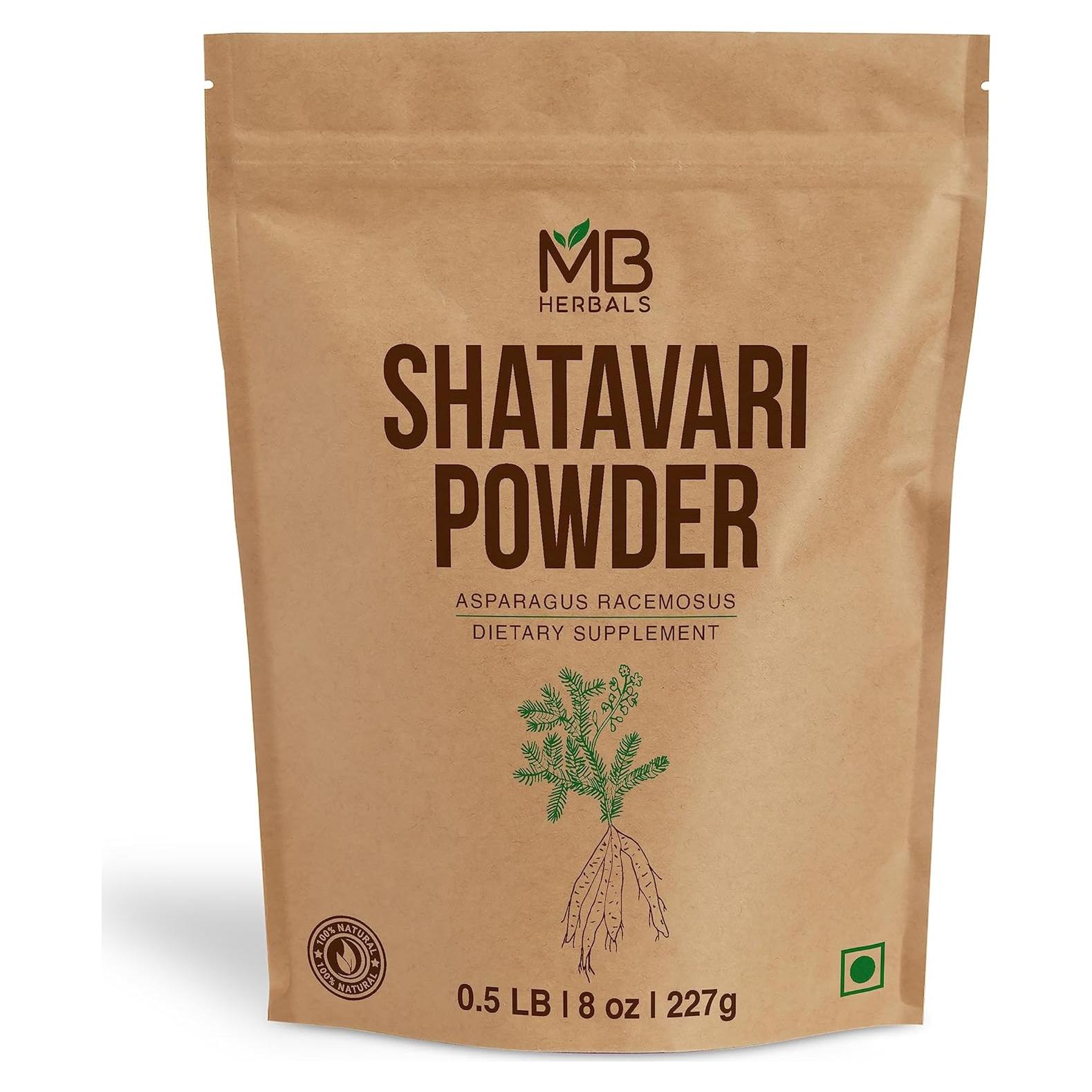 Polvo de Shatavari MB Herbals 227g - 100% Puro y Natural