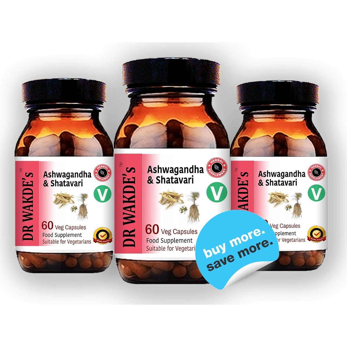 Cápsulas de Ashwagandha y Shatavari DR WAKDE - 60 Veganas