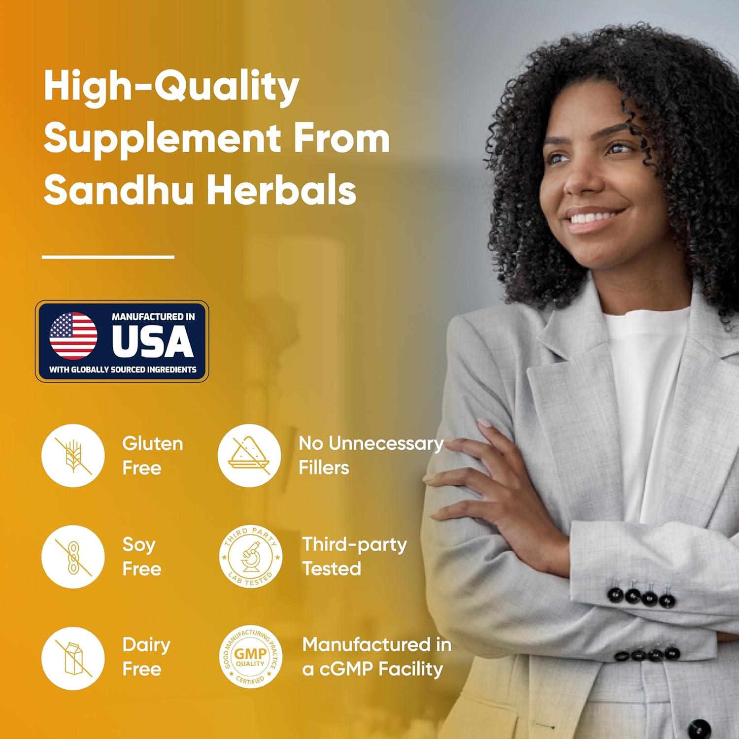 Polvo de Giloy Orgánico Sandhu Herbals 120 Cápsulas Suplemento