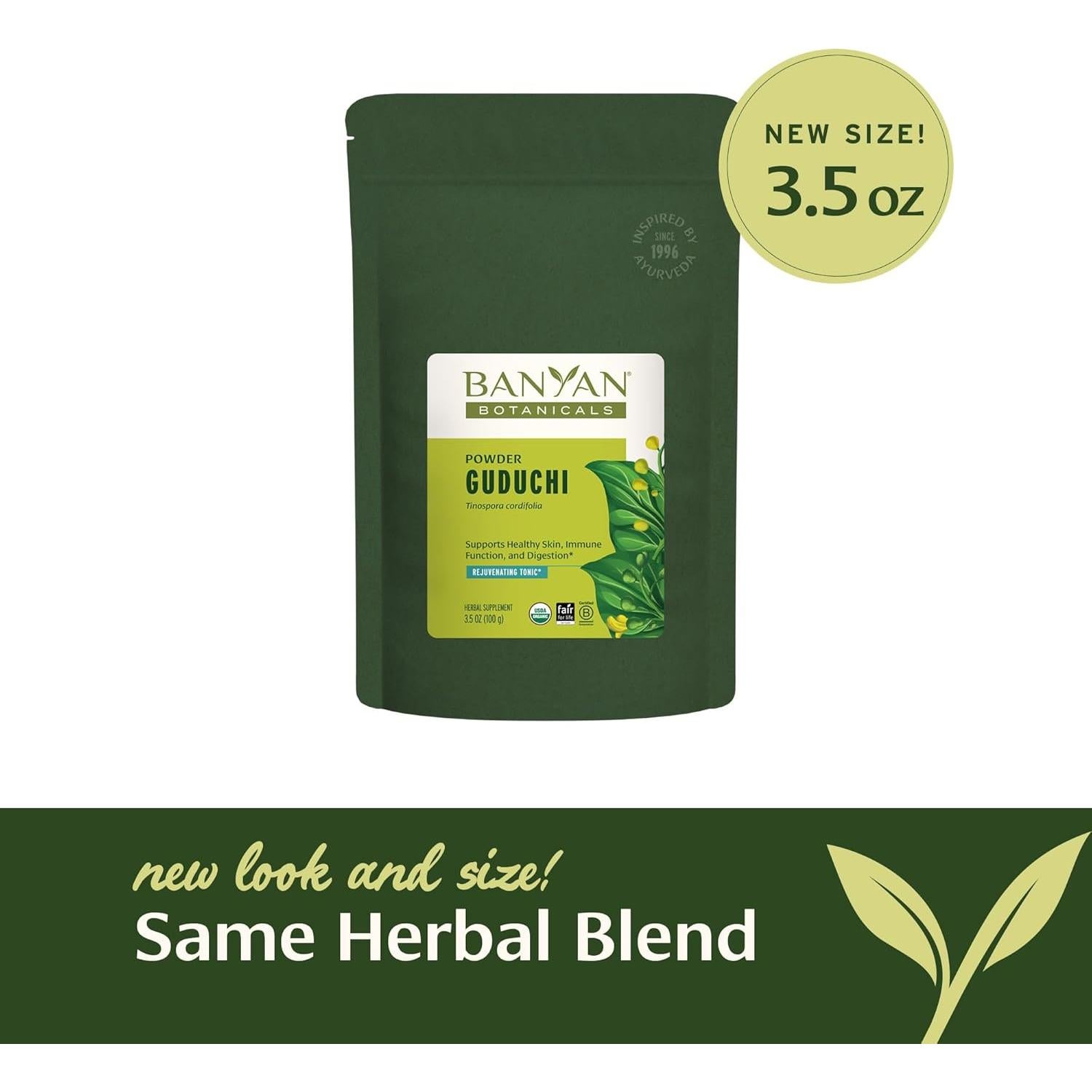 Polvo de Guduchi Orgánico Banyan Botanicals 99.22 g - Suplemento Salud Inmunológica