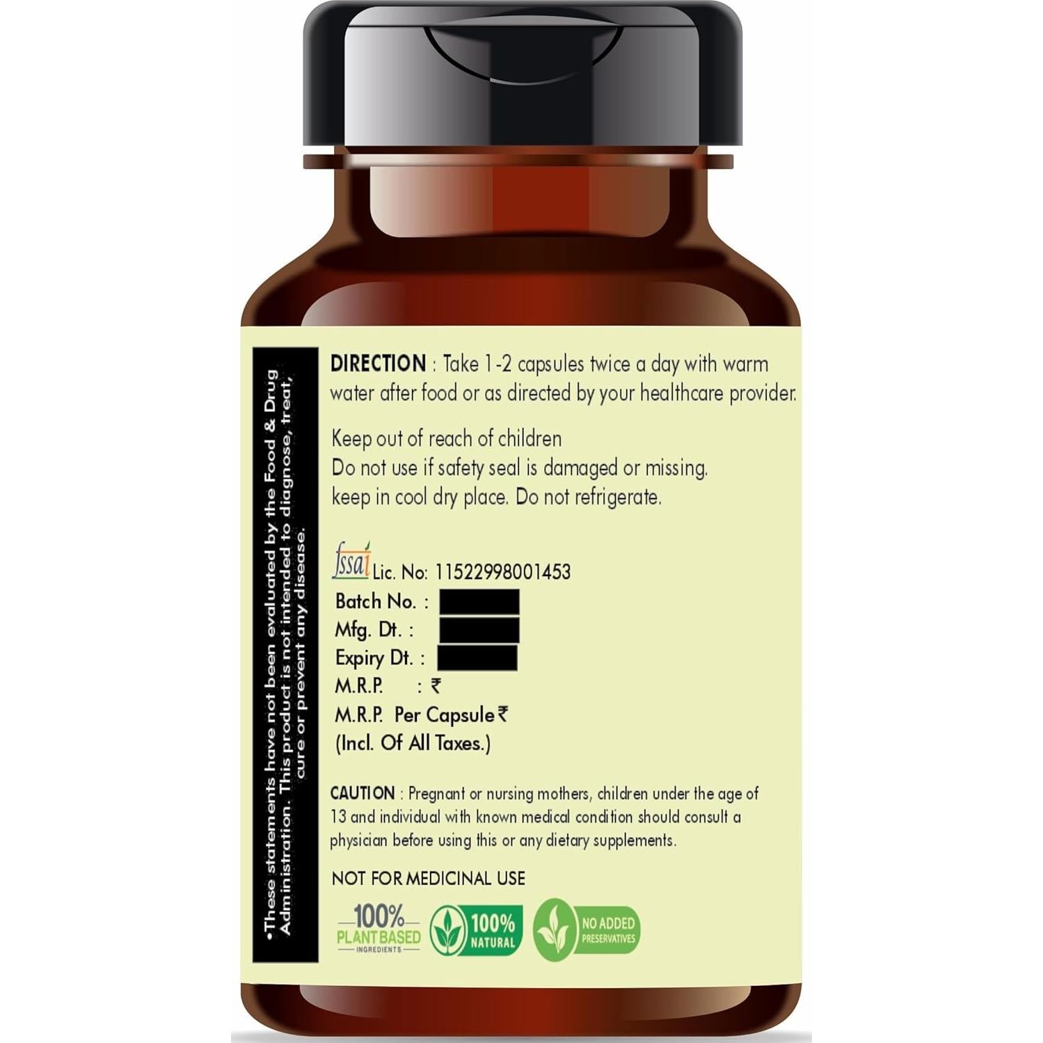 Extracto de Guduchi 500mg - 60 Cápsulas Vegetarianas - 100% Natural