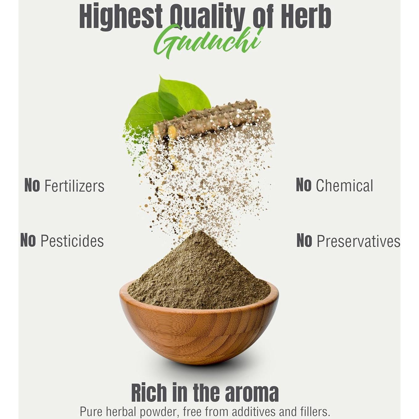 Polvo de Guduchi 230g | Tinospora Cordifolia | Suplemento Herbal