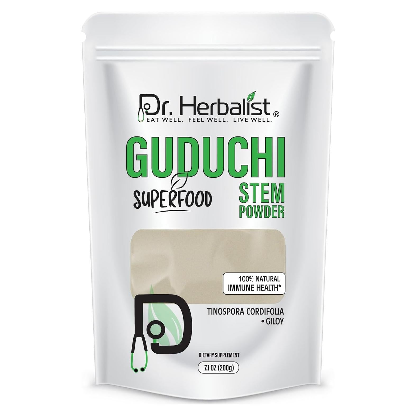 Polvo de Tallo de Guduchi 200g Dr. HERBALIST - Desintoxicación y Bienestar