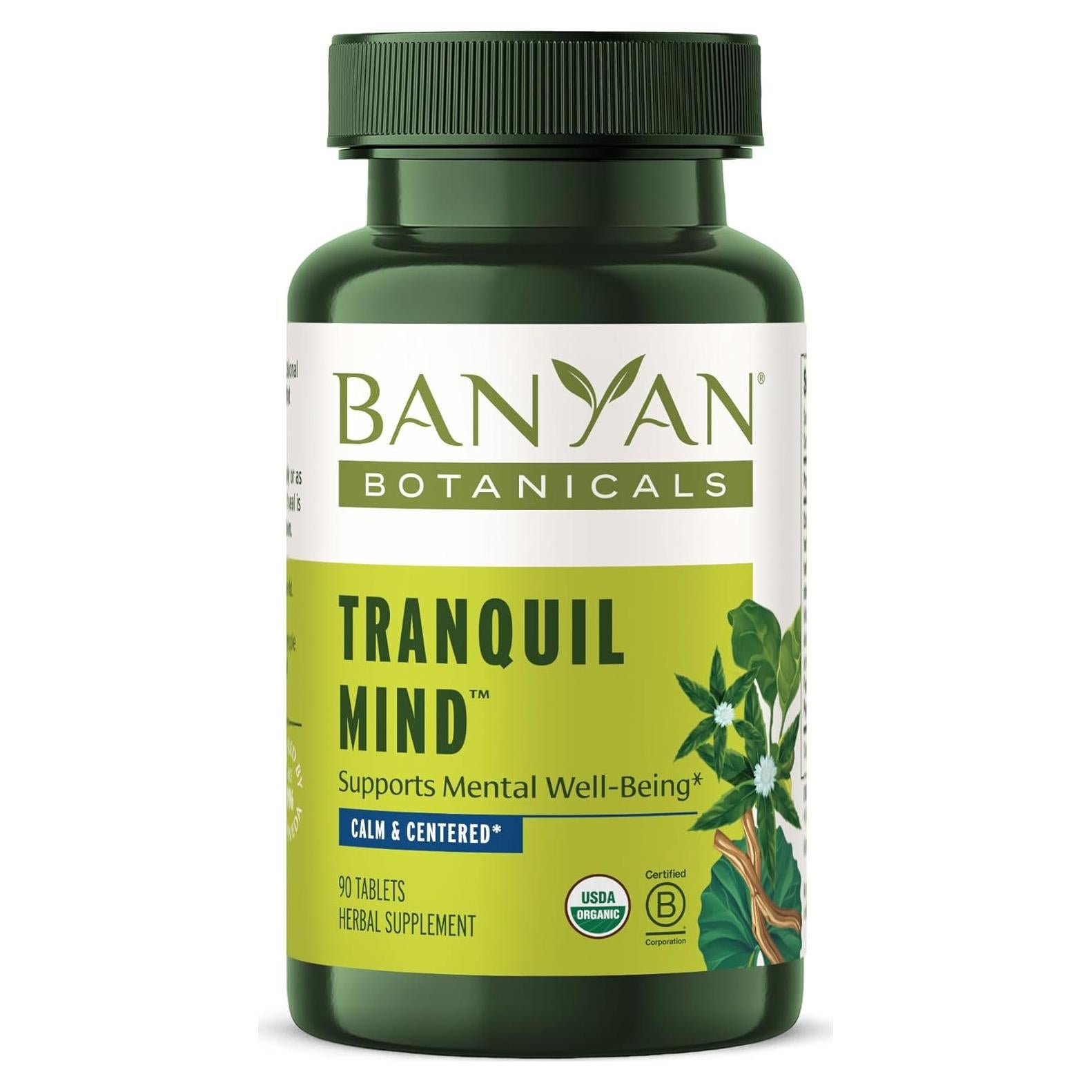 Suplemento Orgánico Mente Tranquila Banyan Botanicals 90 Tabletas
