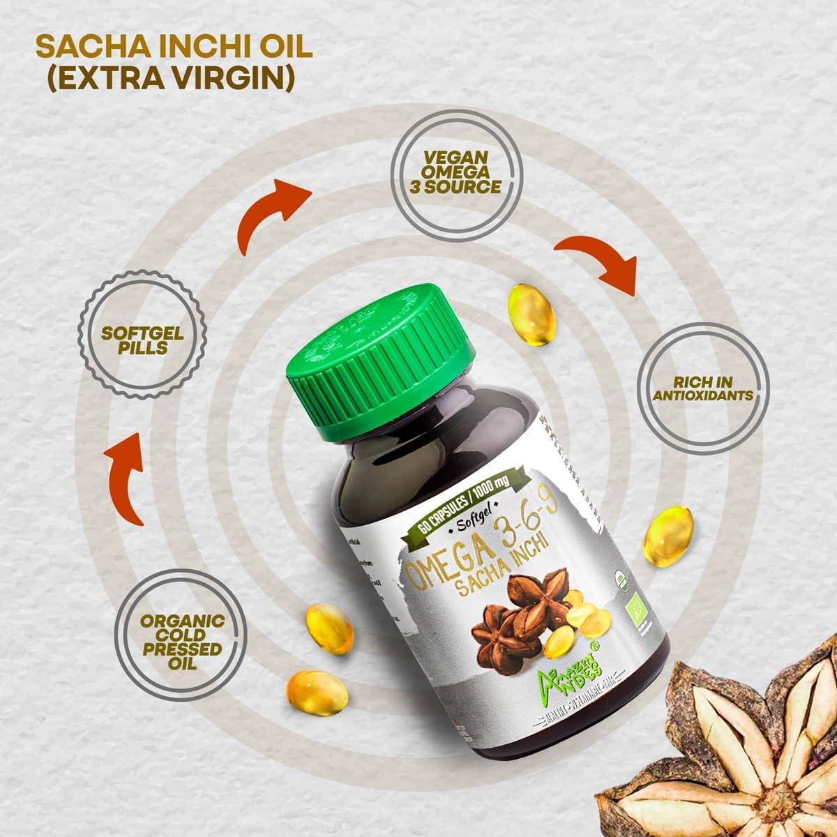 Cápsulas Blandas de Sacha Inchi Amazon Andes 60 Unidades 1000mg