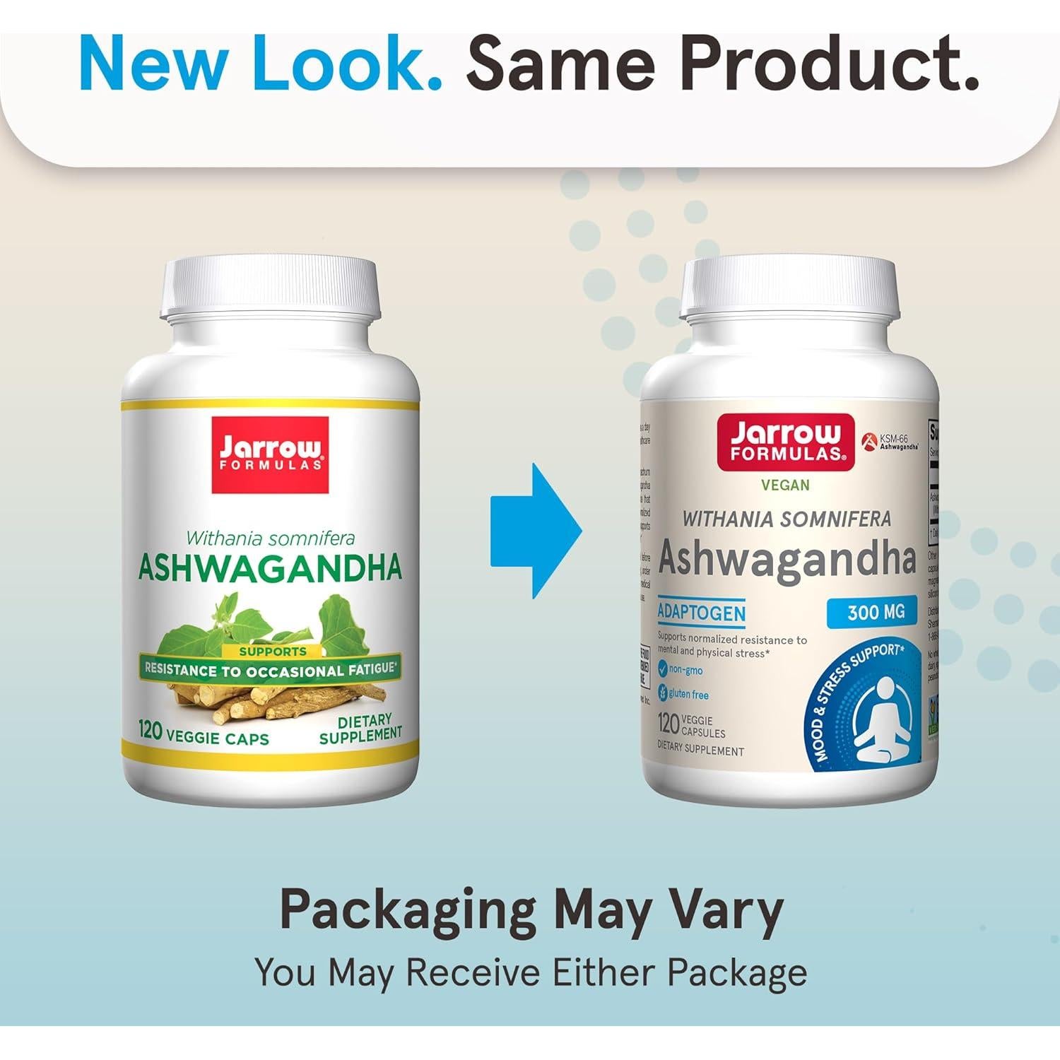 Cápsulas de Ashwagandha Jarrow Formulas 300 mg 120 Veganas