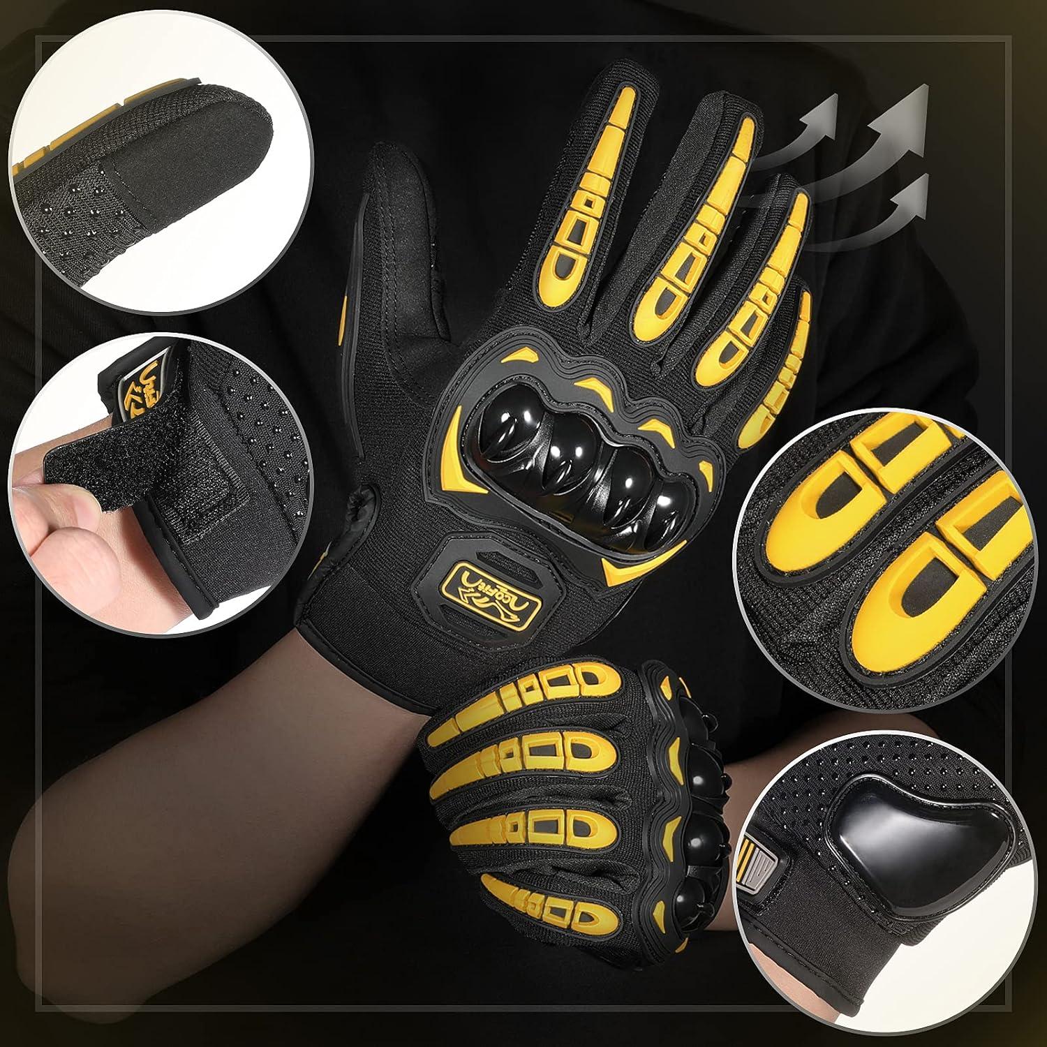 Guantes de Motocicleta COFIT Transpirables Táctiles Amarillo M