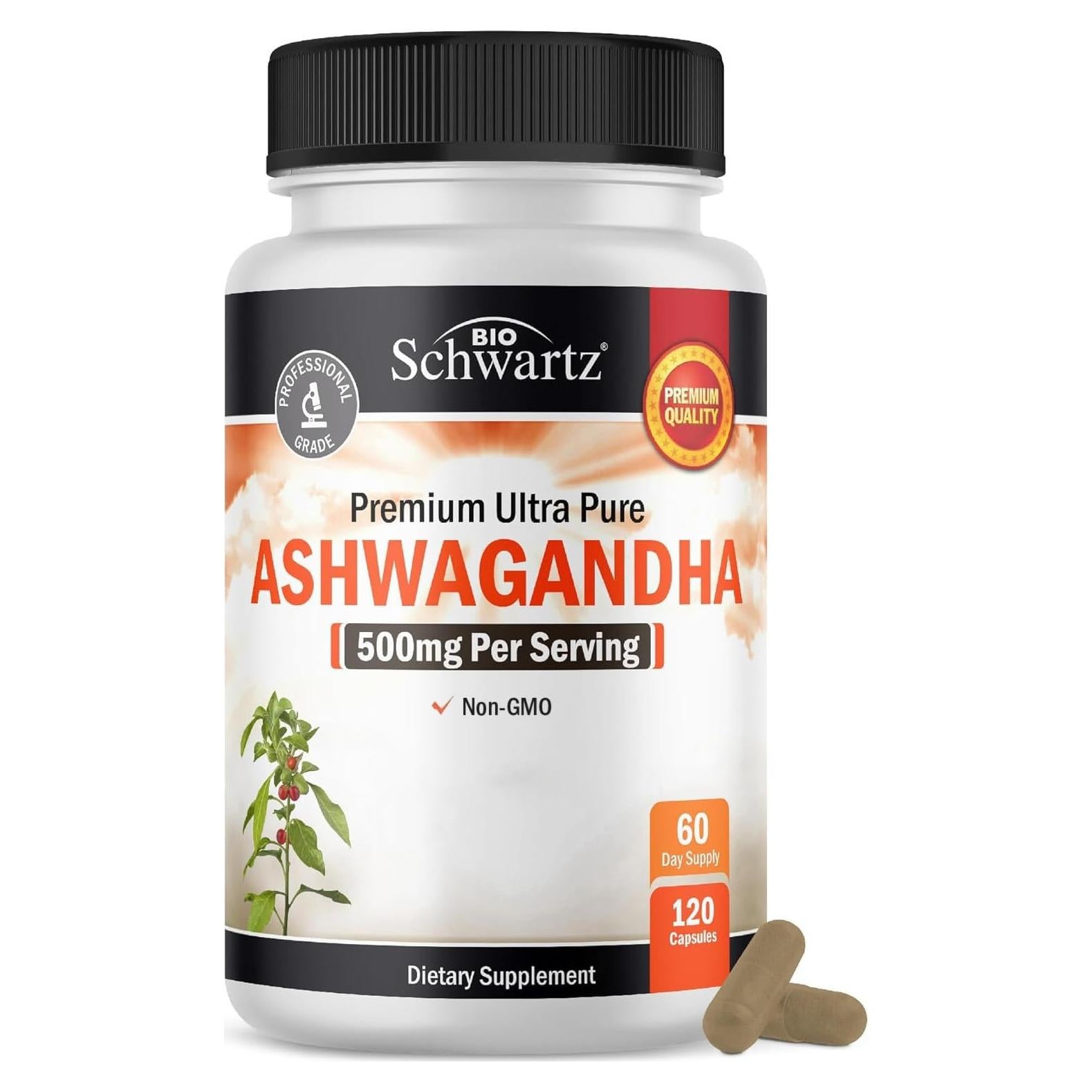 Cápsulas de Ashwagandha BioSchwartz 500mg - 120 Conteo