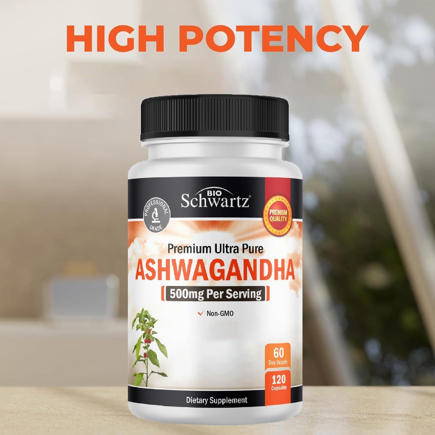 Cápsulas de Ashwagandha BioSchwartz 500mg - 120 Conteo
