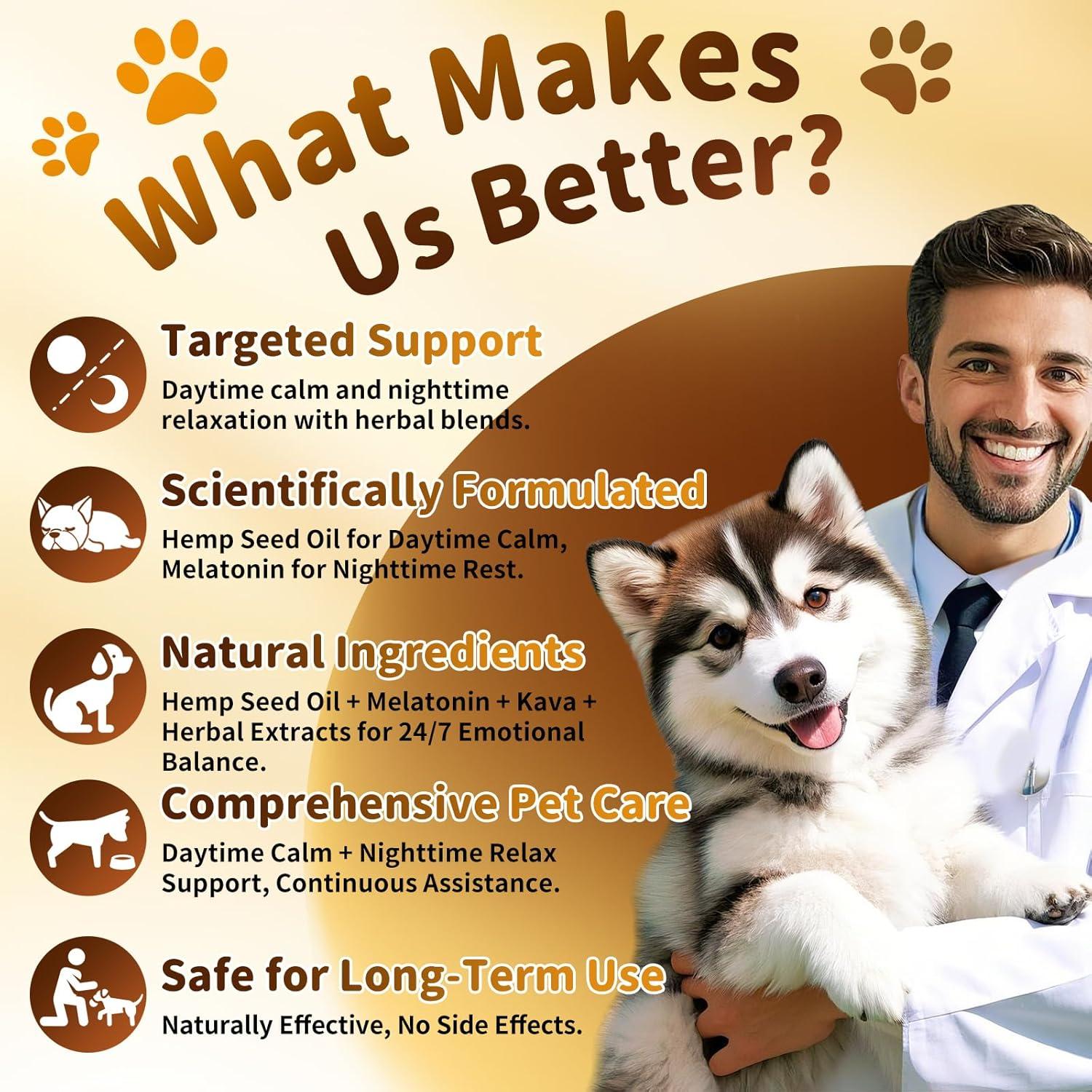 Gotas Calmantes para Perros POPPAW - Set de Melatonina 60ml