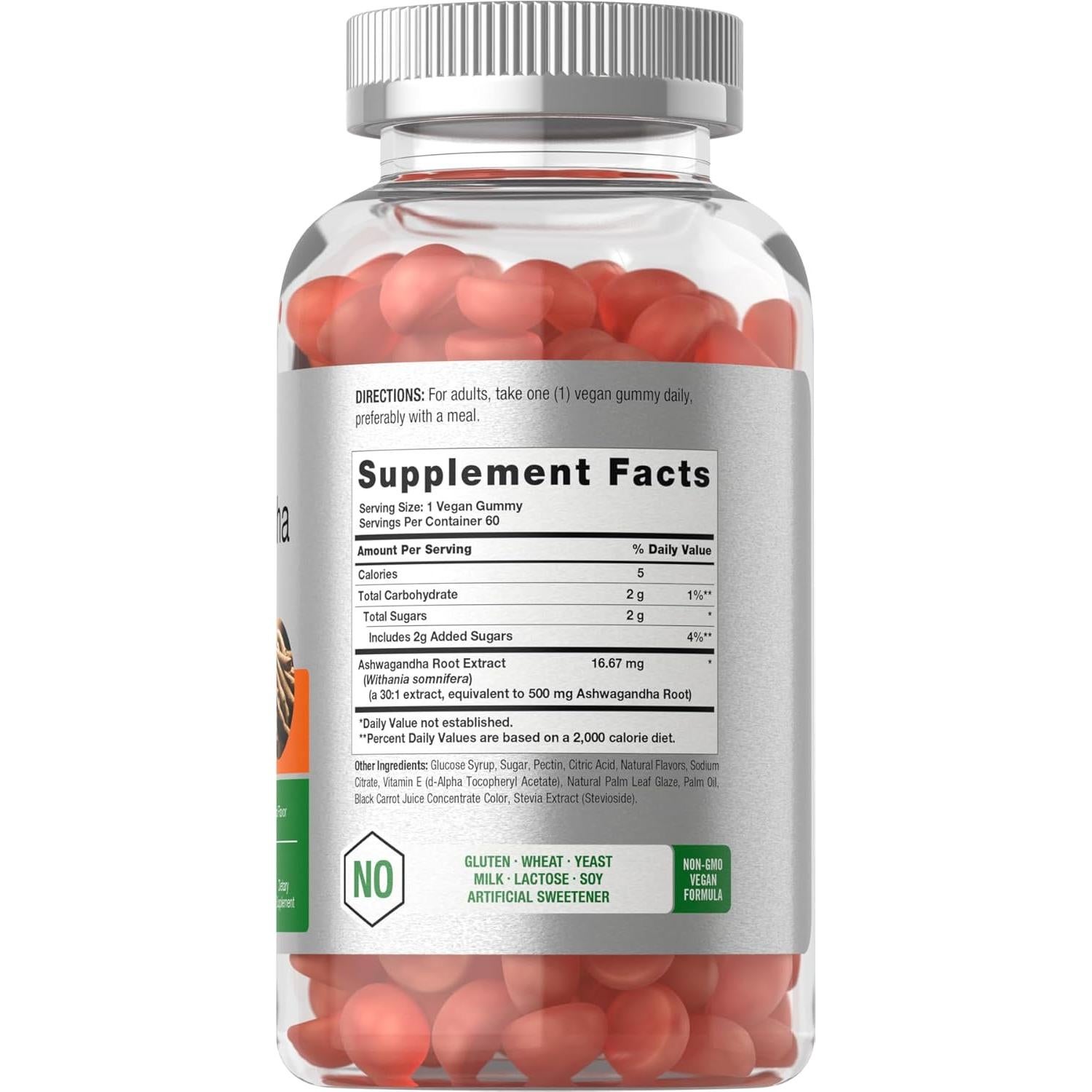 Gomitas de Ashwagandha Horbäach Veganas 60 Unidades Sabor Tropical