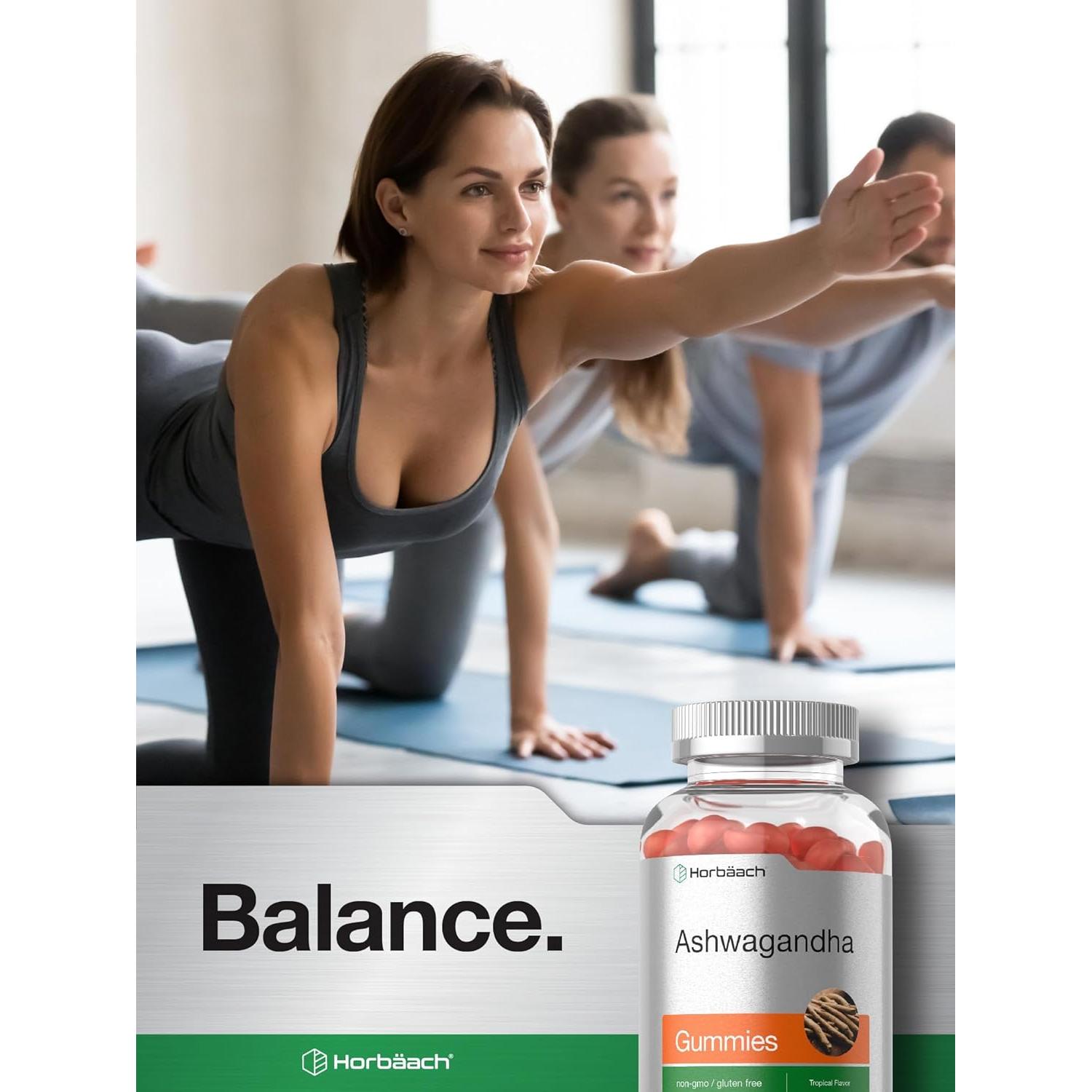 Gomitas de Ashwagandha Horbäach Veganas 60 Unidades Sabor Tropical