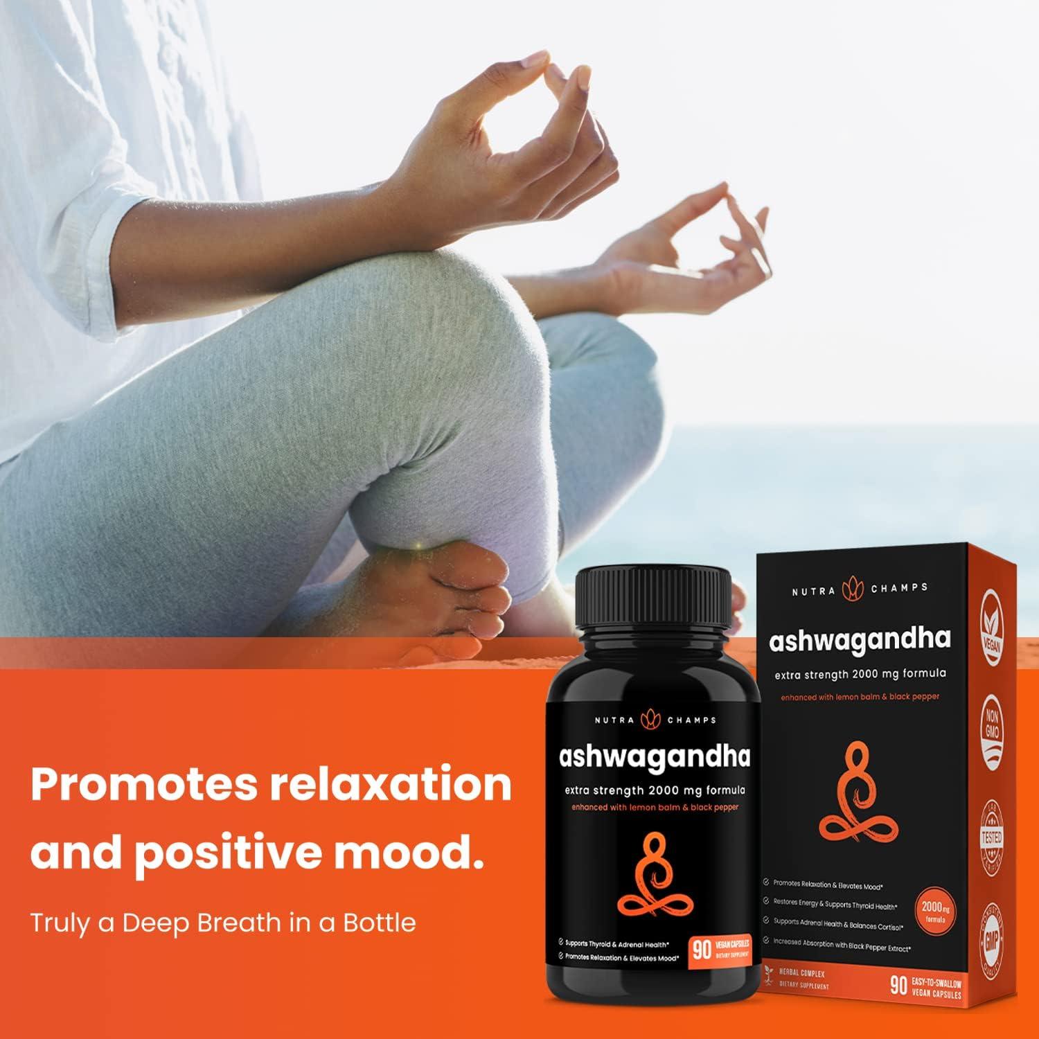 Cápsulas de Ashwagandha Orgánica NutraChamps 2000mg