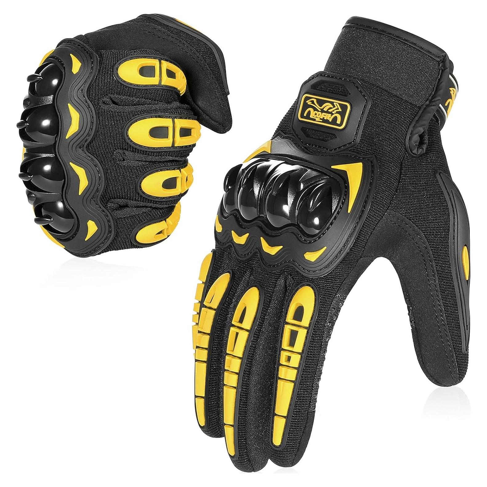 Guantes de Motocicleta COFIT XL Amarillo Transpirables y Antideslizantes