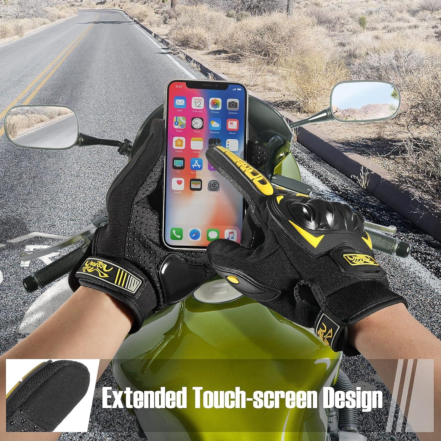 Guantes de Motocicleta COFIT XL Amarillo Transpirables y Antideslizantes