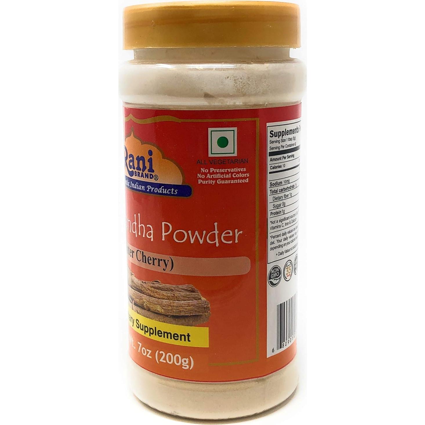 Polvo de Ashwagandha Rani 200g - Natural, Vegano, Sin Gluten