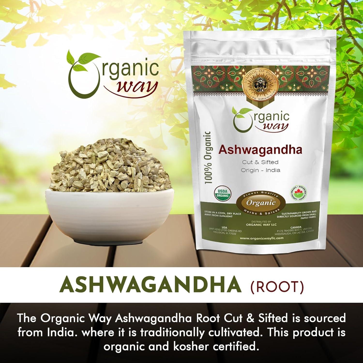 Raíz de Ashwagandha Orgánica 453g - Organic Way Certificada