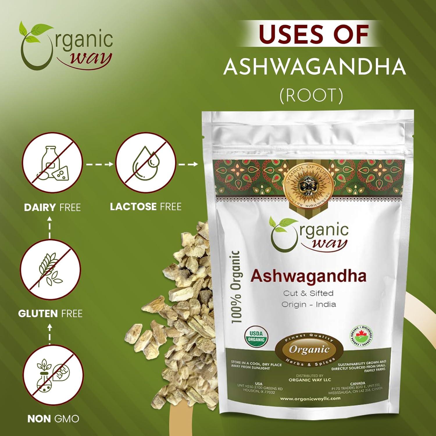 Raíz de Ashwagandha Orgánica 453g - Organic Way Certificada