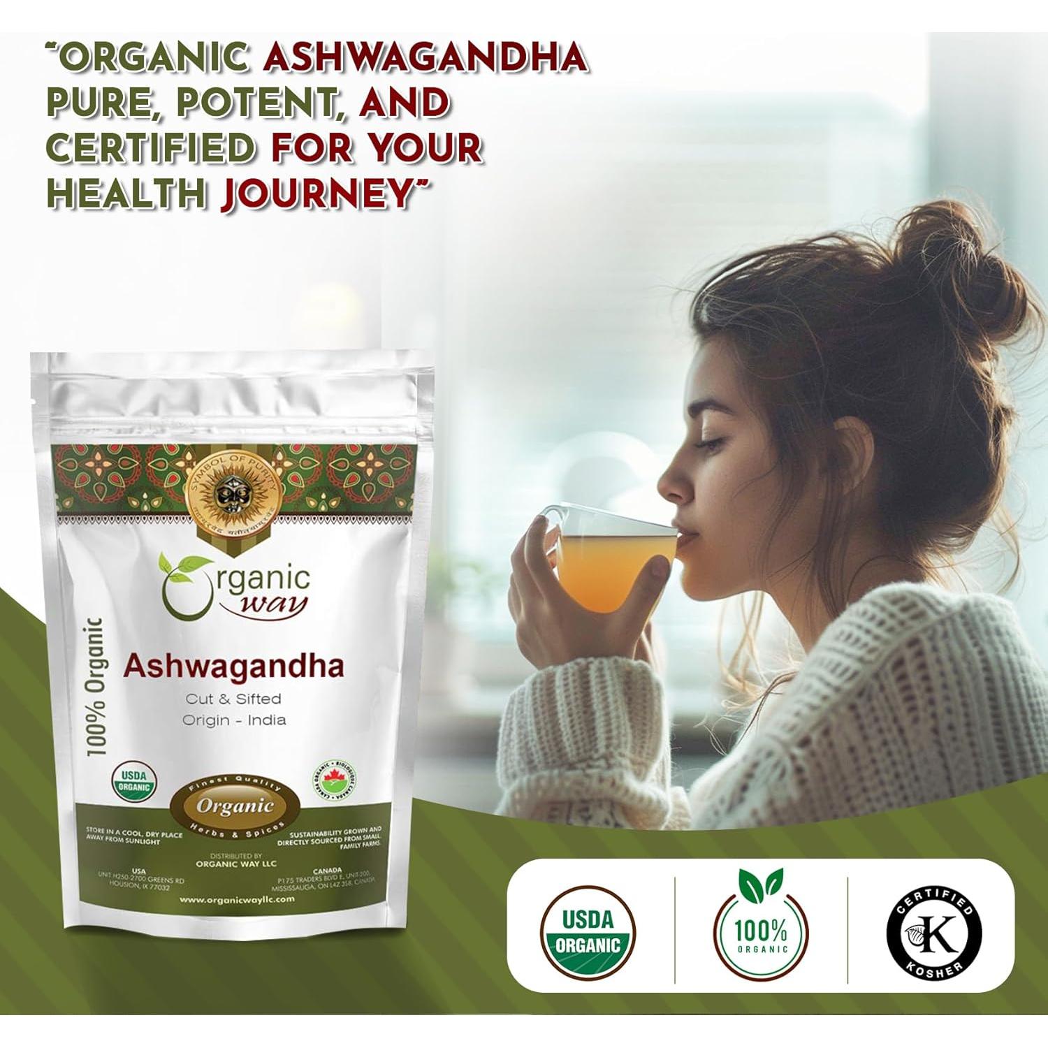 Raíz de Ashwagandha Orgánica 453g - Organic Way Certificada