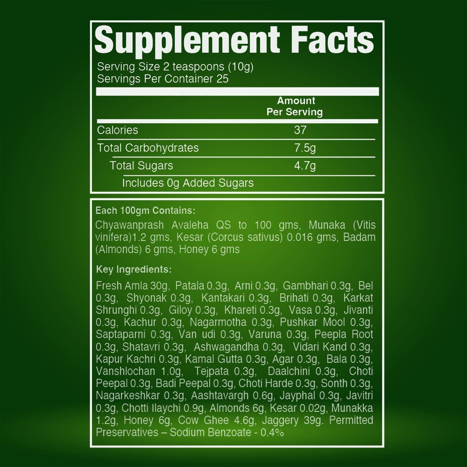 Chyawanprash Premium Veda Herbals 1,000 g Sin Azúcar