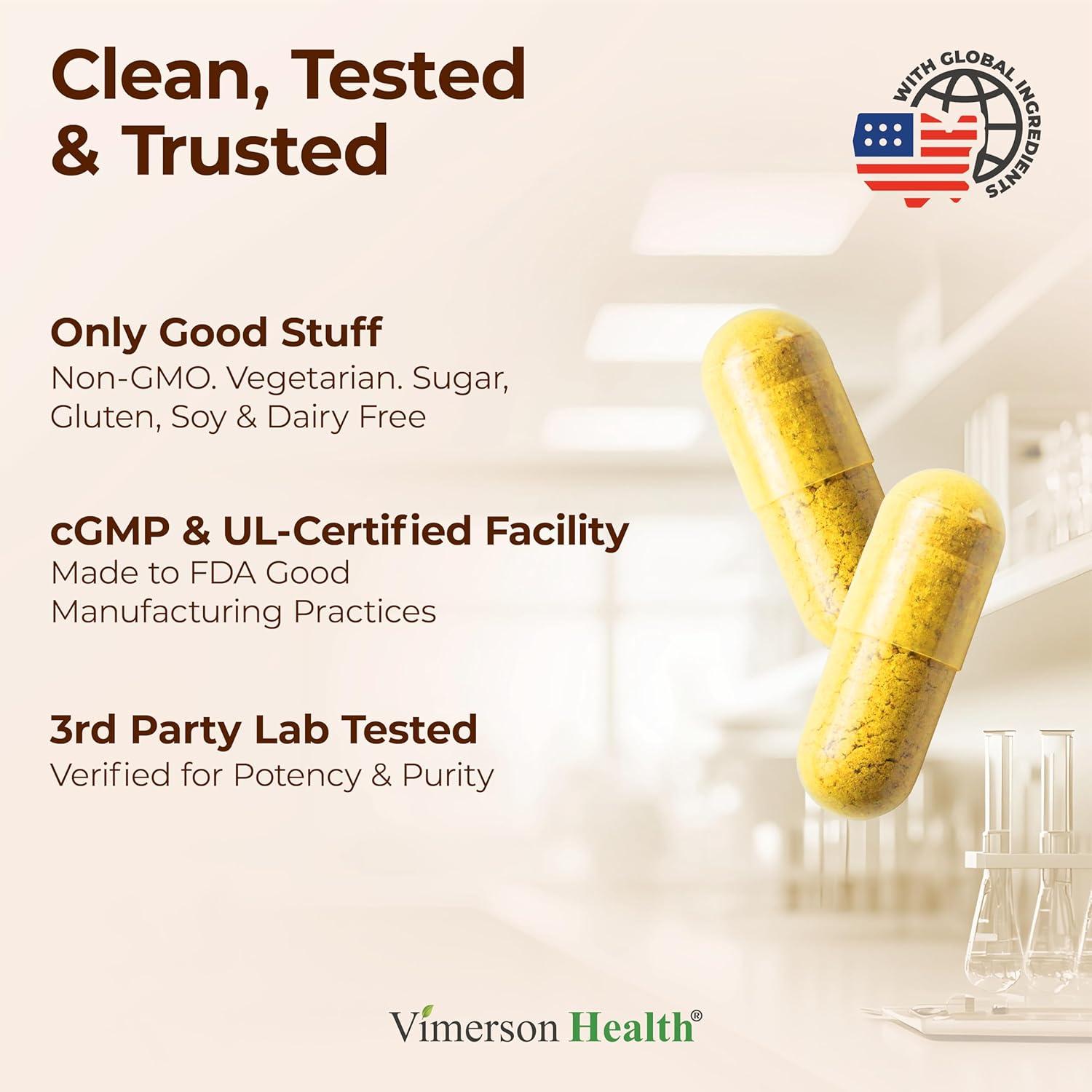 Suplemento de Cúrcuma y Jengibre Vimerson Health 120 Cápsulas