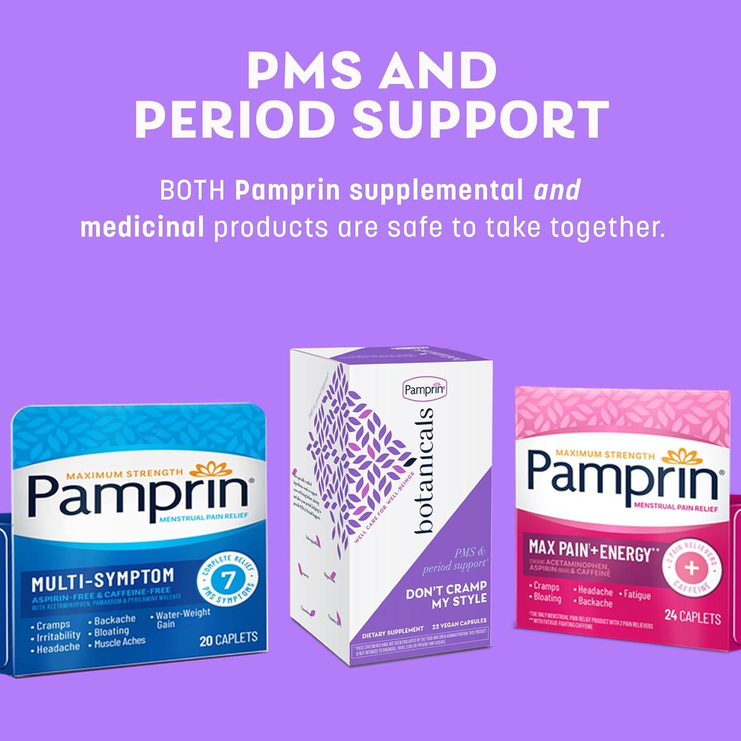 Suplemento Botanicals Pamprin para PMS - 22 Cápsulas