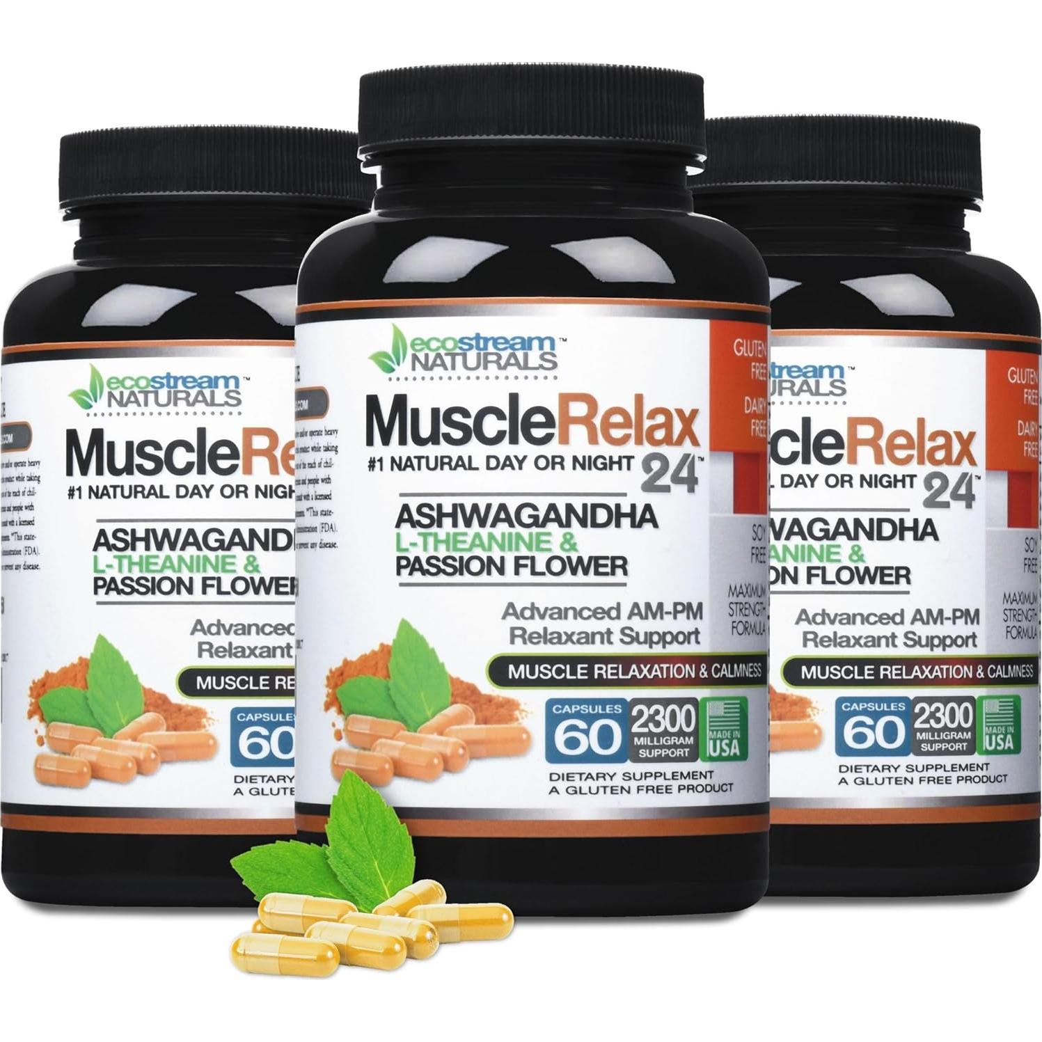 Relajante Muscular Ecostream Naturals 2300mg 60 Cápsulas