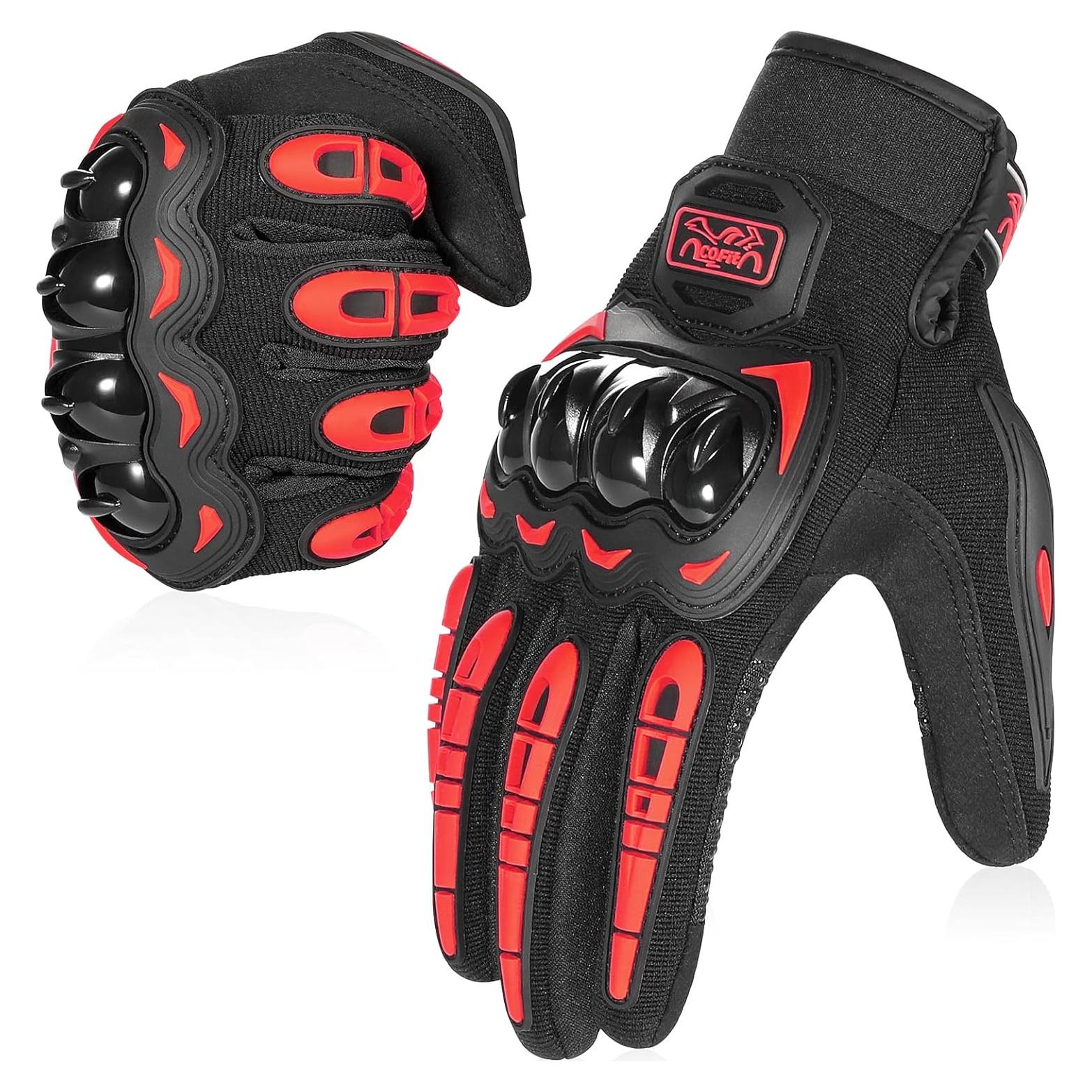 Guantes de Motocicleta COFIT Táctiles y Transpirables - Rojo L
