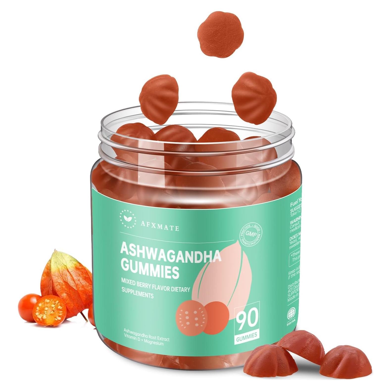 Gomitas de Ashwagandha AFXMATE Veganas 90 Unidades Sin Azúcar