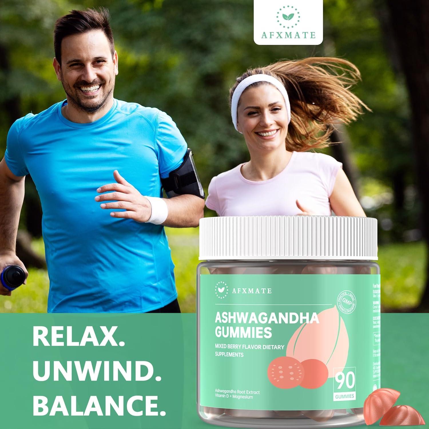 Gomitas de Ashwagandha AFXMATE Veganas 90 Unidades Sin Azúcar