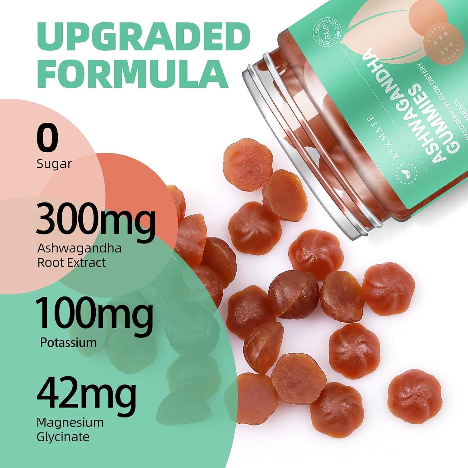 Gomitas de Ashwagandha AFXMATE Veganas 90 Unidades Sin Azúcar