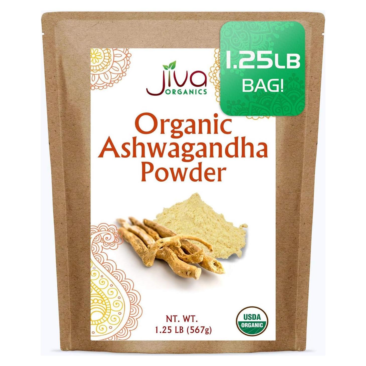 Polvo de Raíz de Ashwagandha Orgánico Jiva 0.57 kg - Sin Gluten