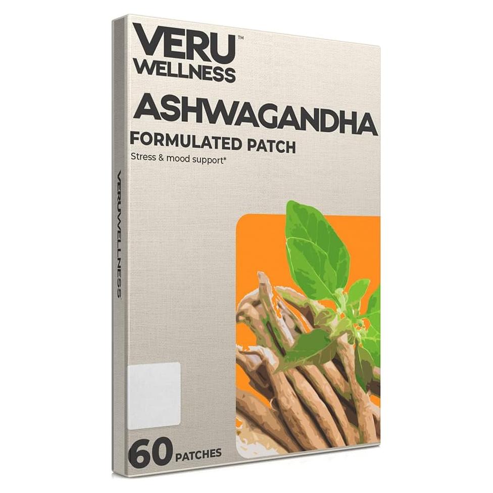 Parche de Ashwagandha Veru Wellness - Alivio Estrés y Energía (60 Unidades)