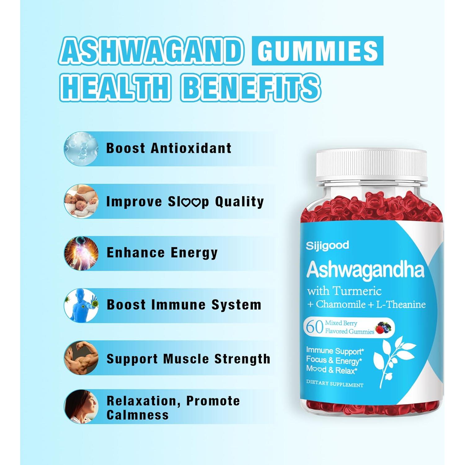 Gomitas de Ashwagandha Sucotond 120 unidades sabor bayas