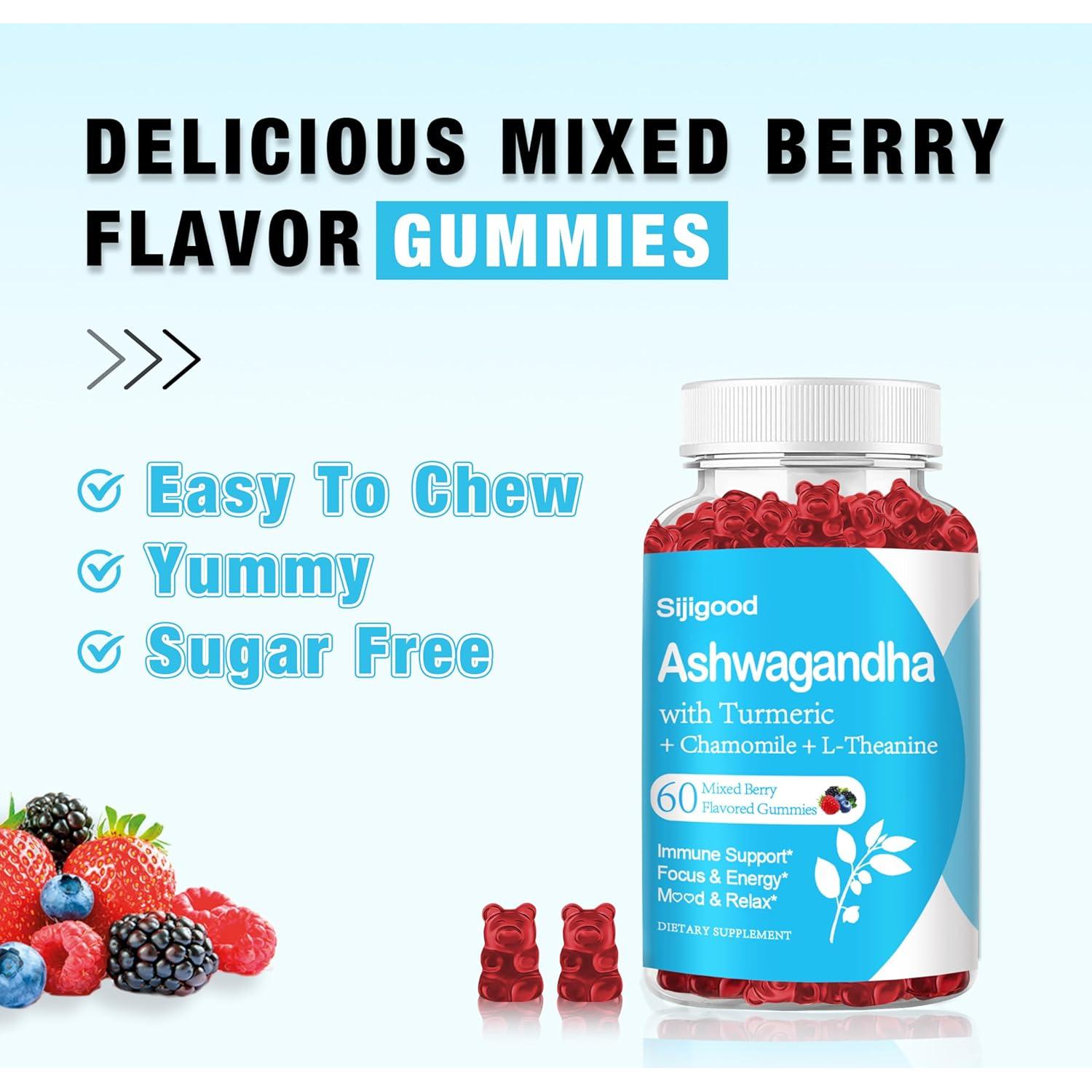 Gomitas de Ashwagandha Sucotond 120 unidades sabor bayas