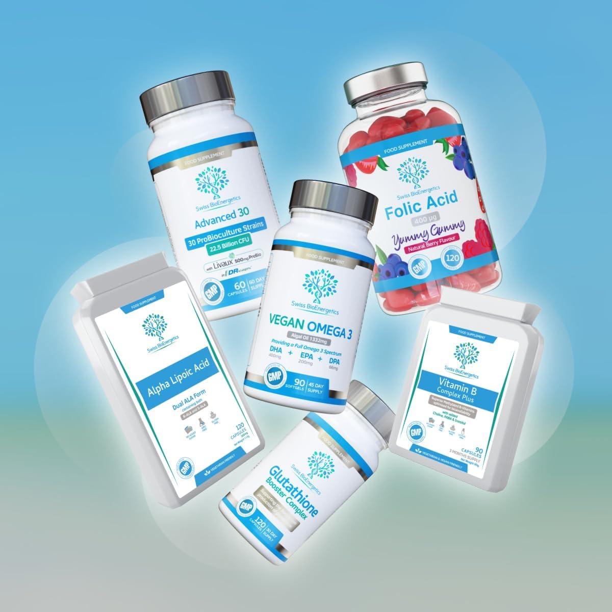 Suplemento Adaptógeno Rhodiola y Ashwagandha 600mg - Swiss BioEnergetics